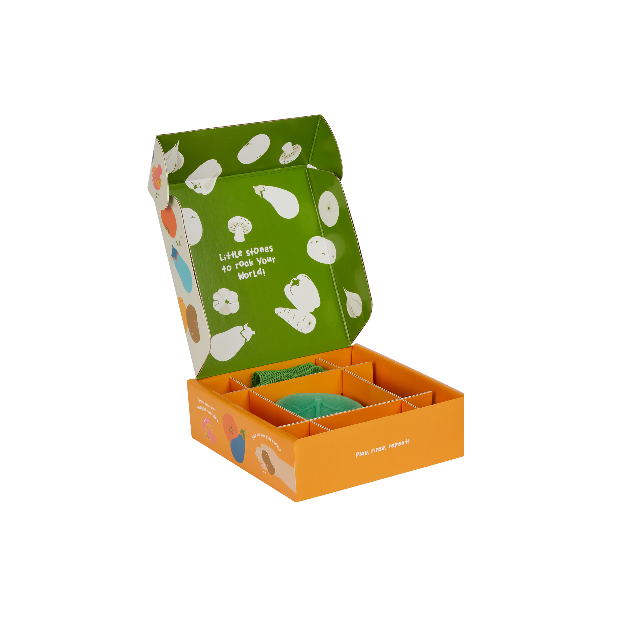 Olli Ella Tubbles Sensory Stones – Vibrant Veggies