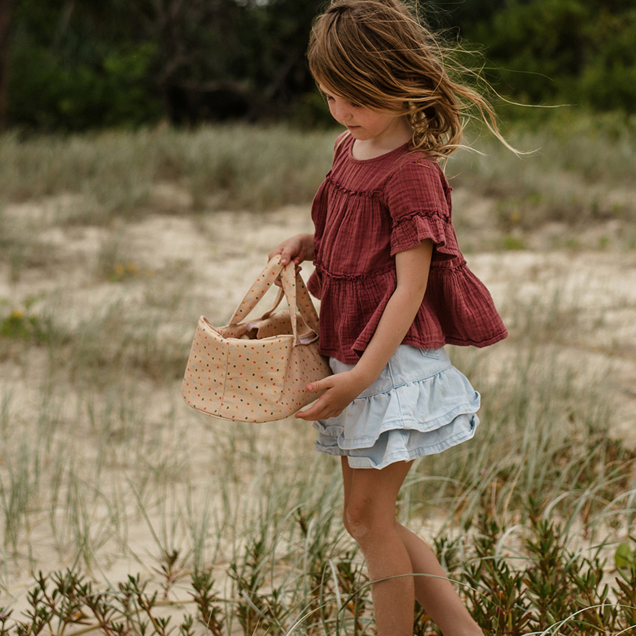 Olli Ella Dinkum Doll Carry Cot – Gumdrop