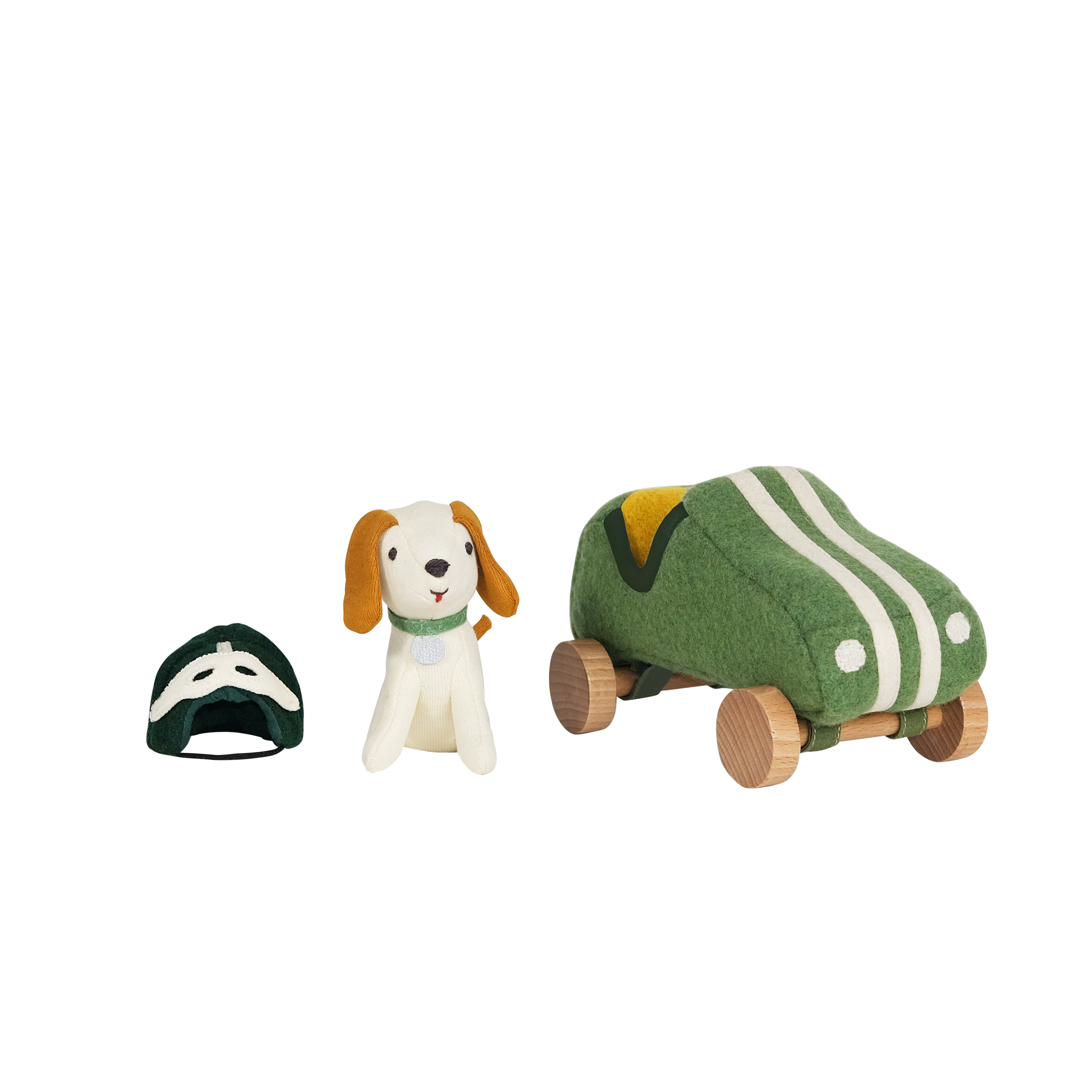 Olli Ella Holdie Dog-Go Racer Boy – Green