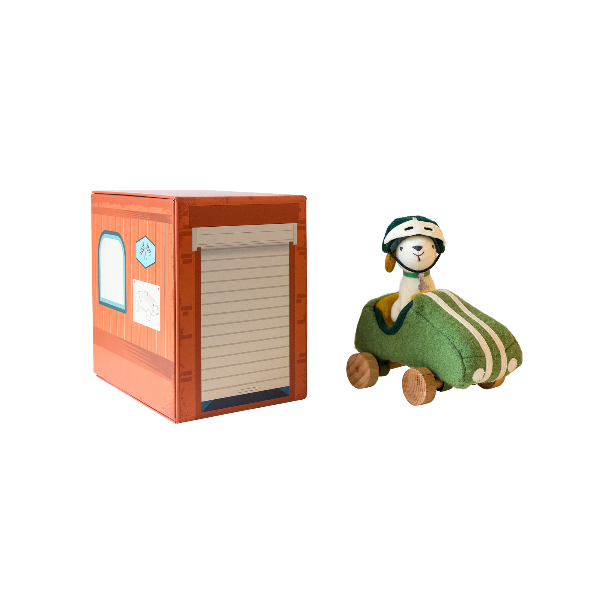 Olli Ella Holdie Dog-Go Racer Boy – Green