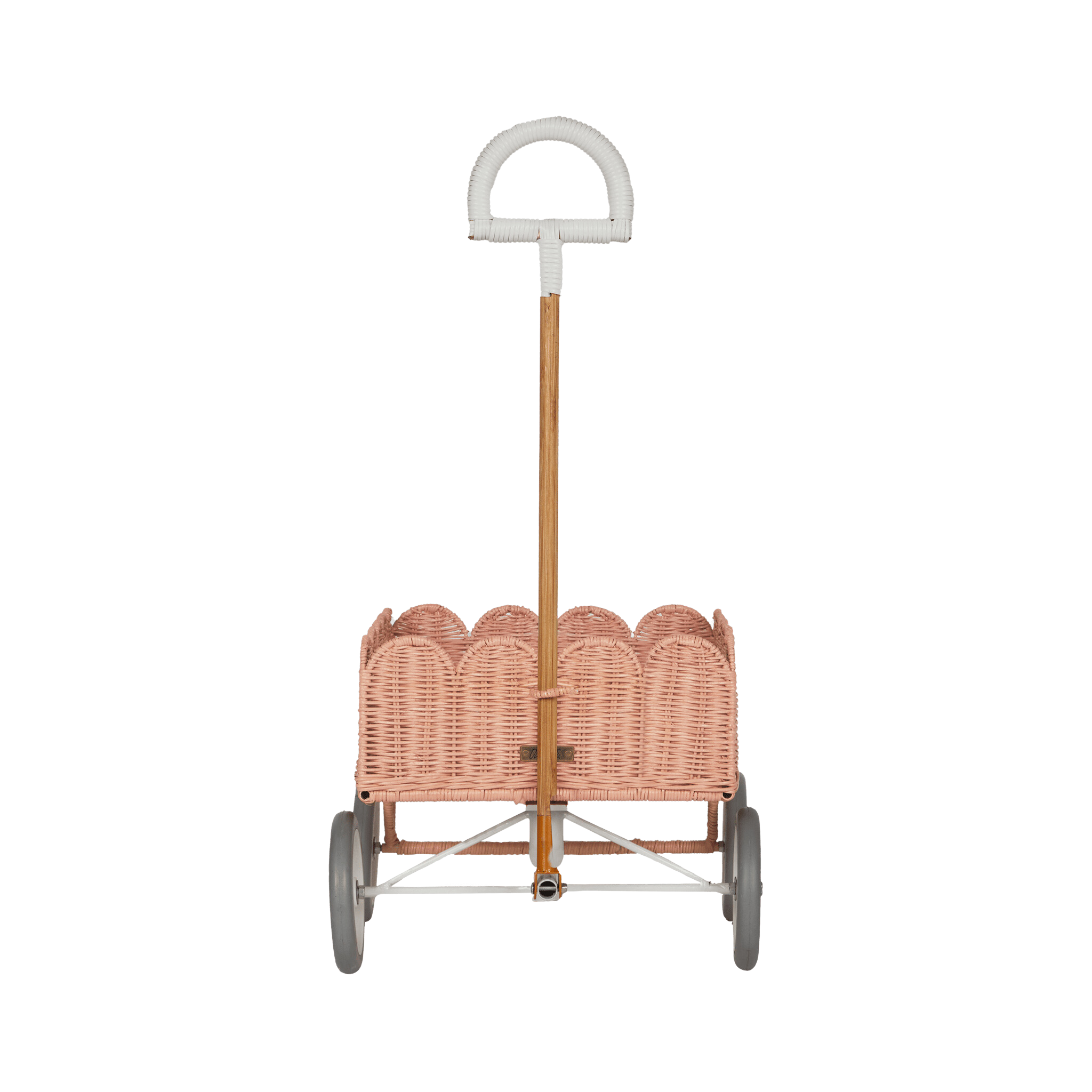 Olli Ella Rattan Petal Wonder Wagon – Seashell Pink