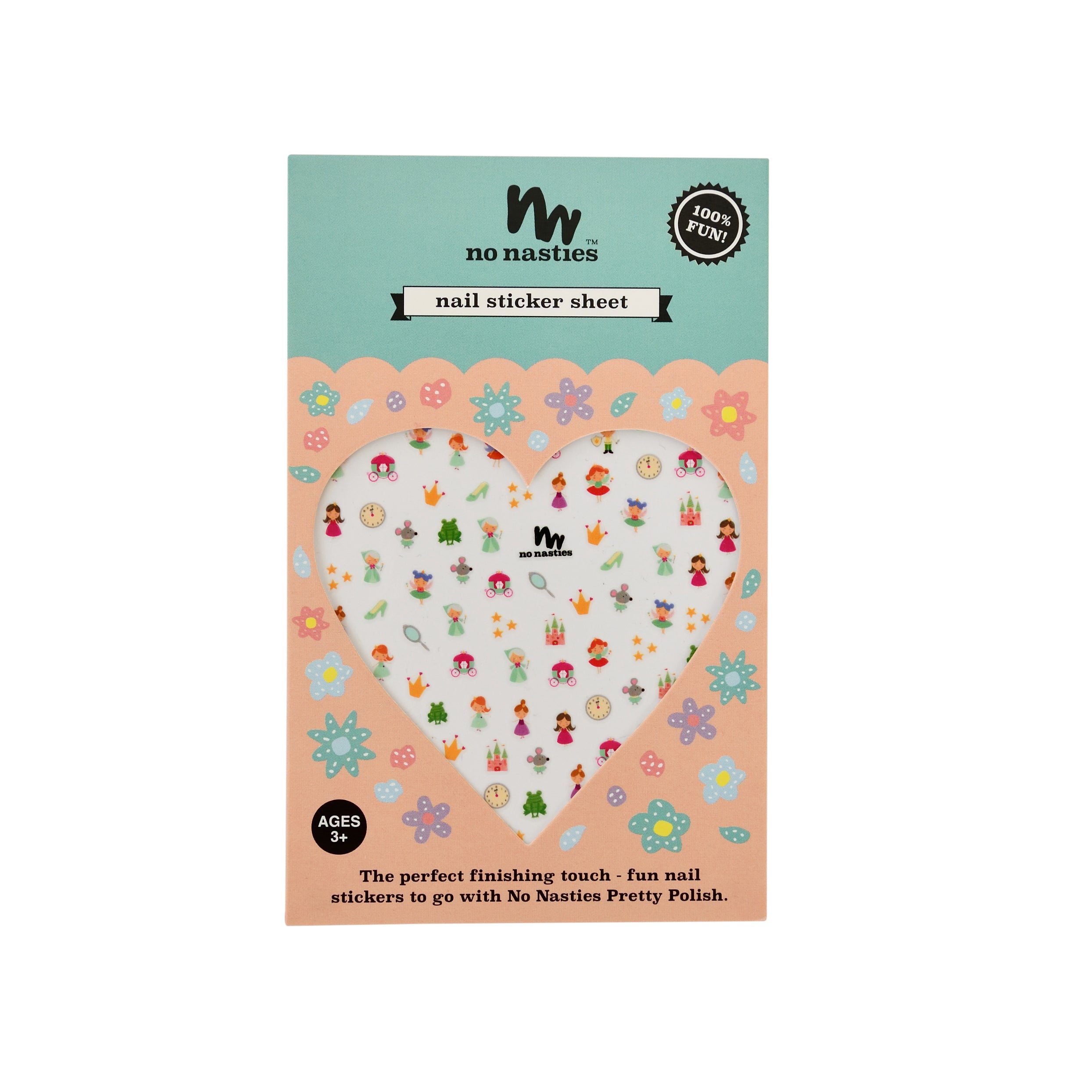 No Nasties Kids Nail Sticker Sheet – Princess