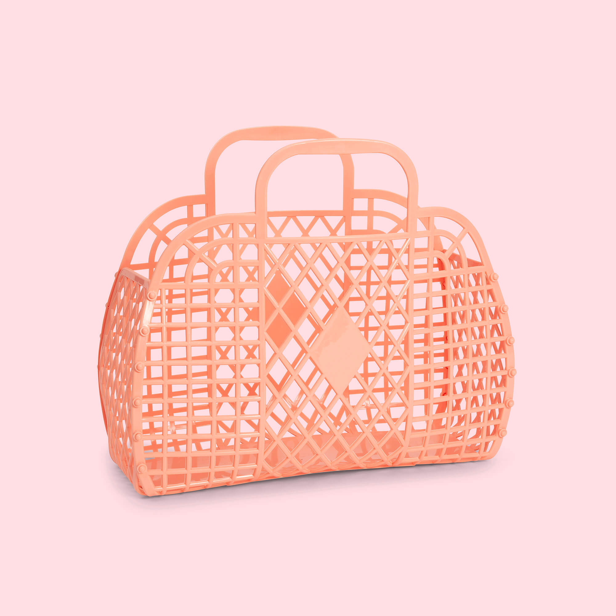 Sun Jellies Retro Small Basket Jelly Bag – Coral