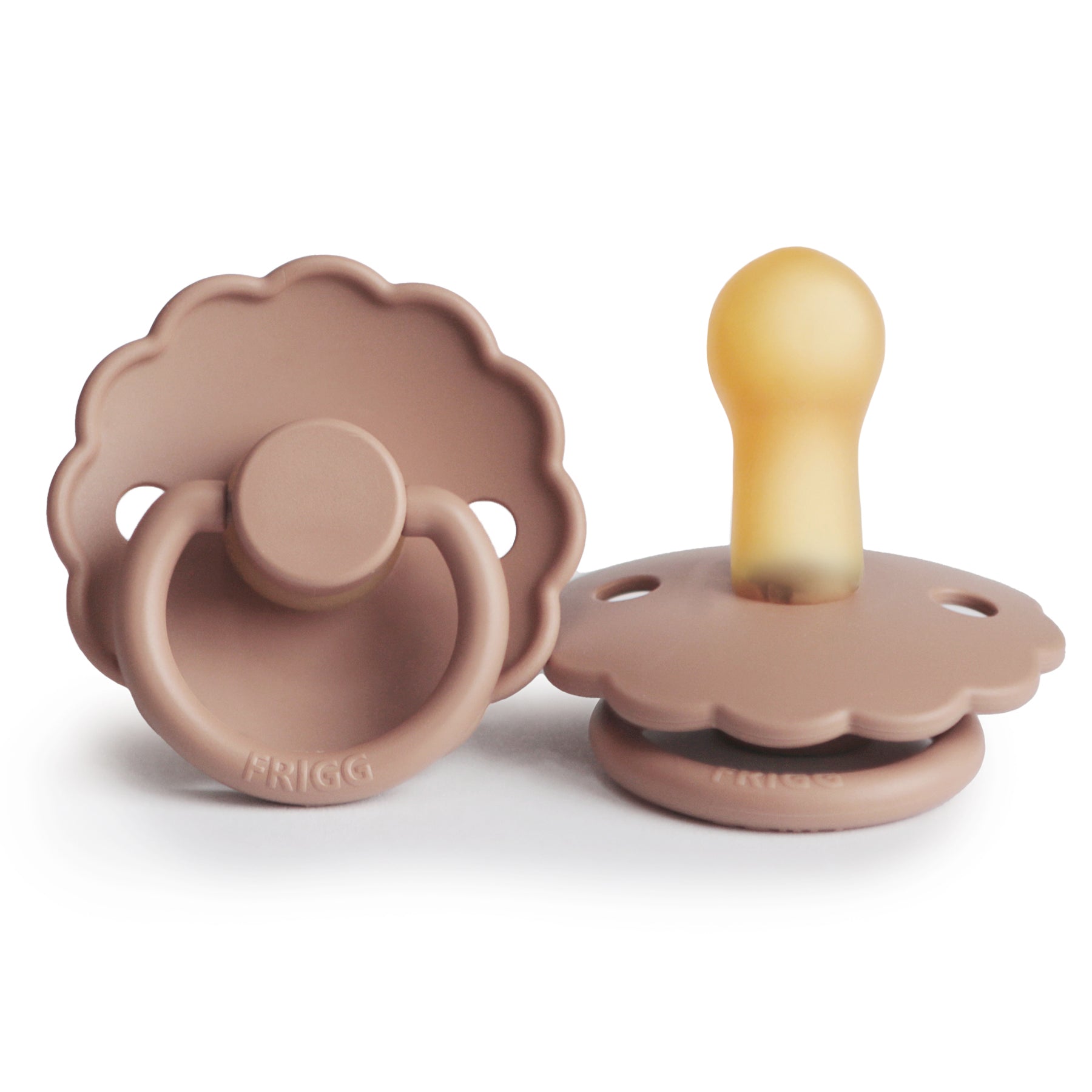 FRIGG Daisy Round Latex Pacifier – Rose Gold