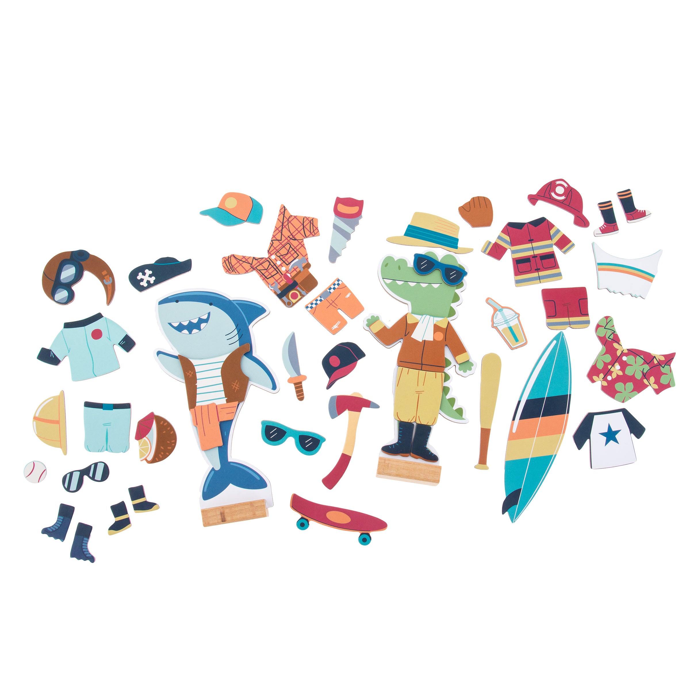 Stephen Joseph Magnetic Dress Up Box Set – Shark & Gator