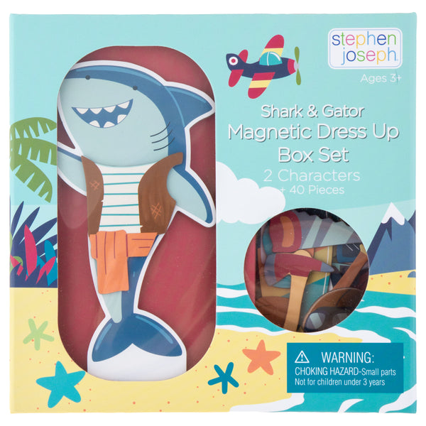 Stephen Joseph Magnetic Dress Up Box Set – Shark & Gator