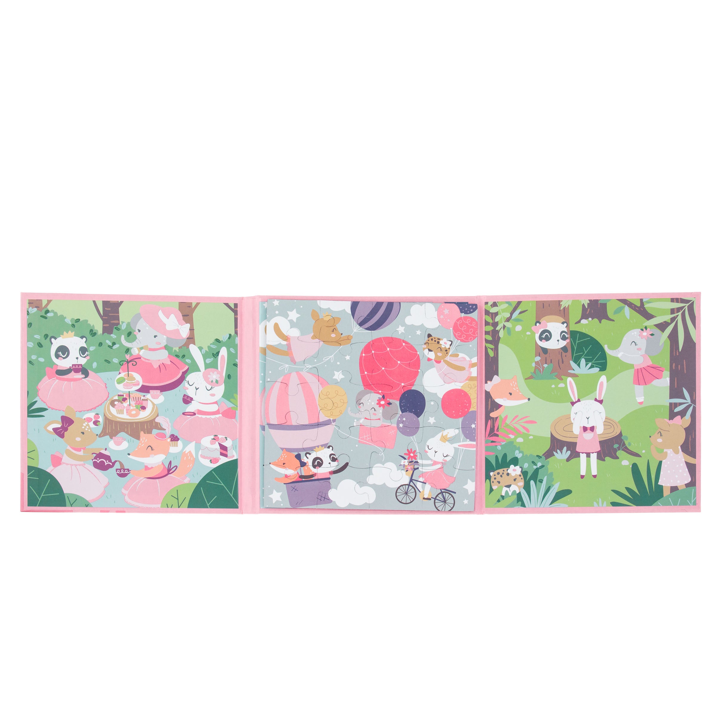 Stephen Joseph 4-In-1 Magnetic Puzzle Book – Pink