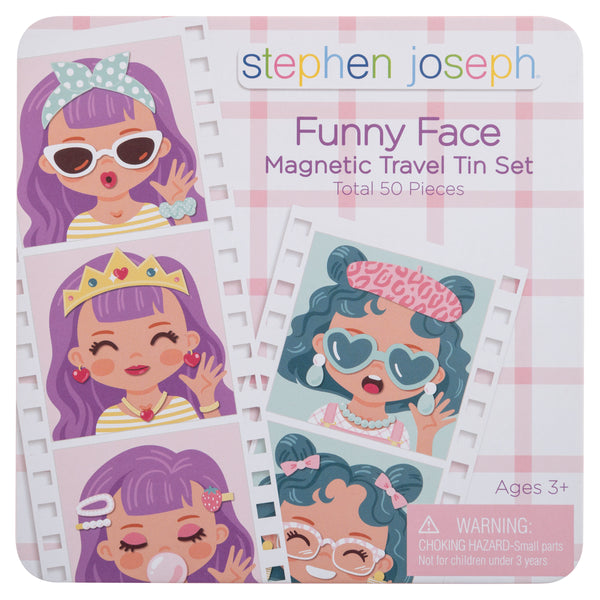 Stephen Joseph Funny Faces Magnetic Set – Pink
