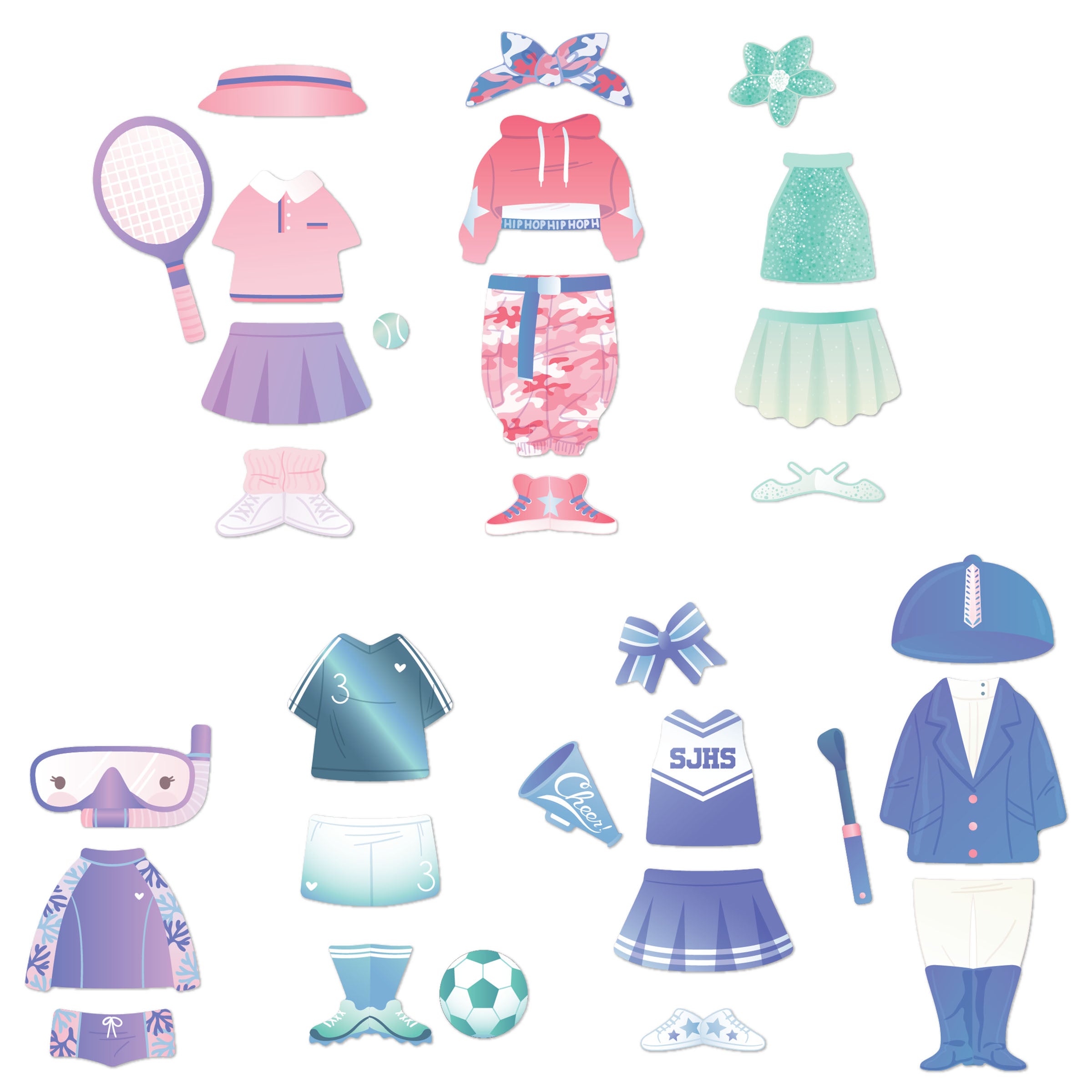 Stephen Joseph Magnetic Dress Up Dolls – Bunny
