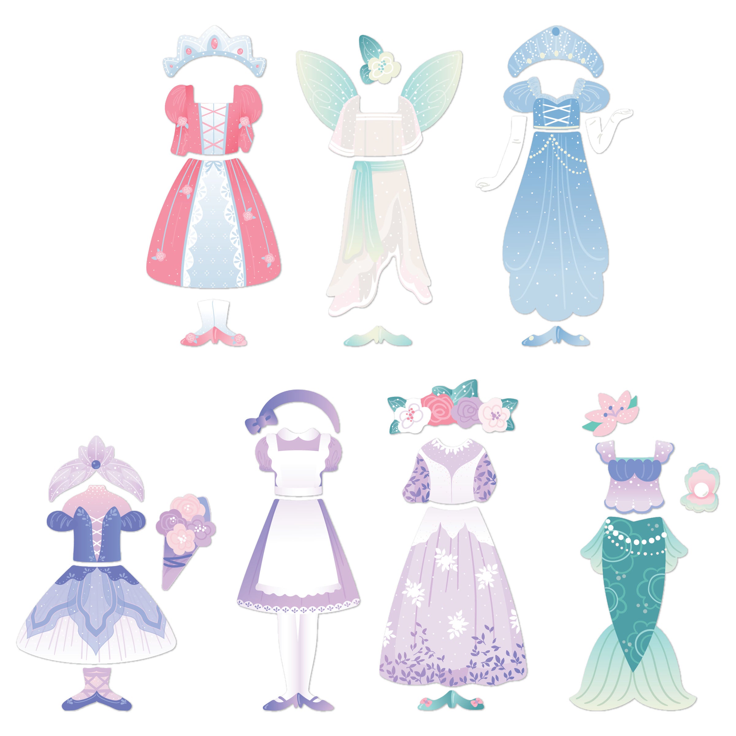 Stephen Joseph Magnetic Dress Up Dolls – Fairytale