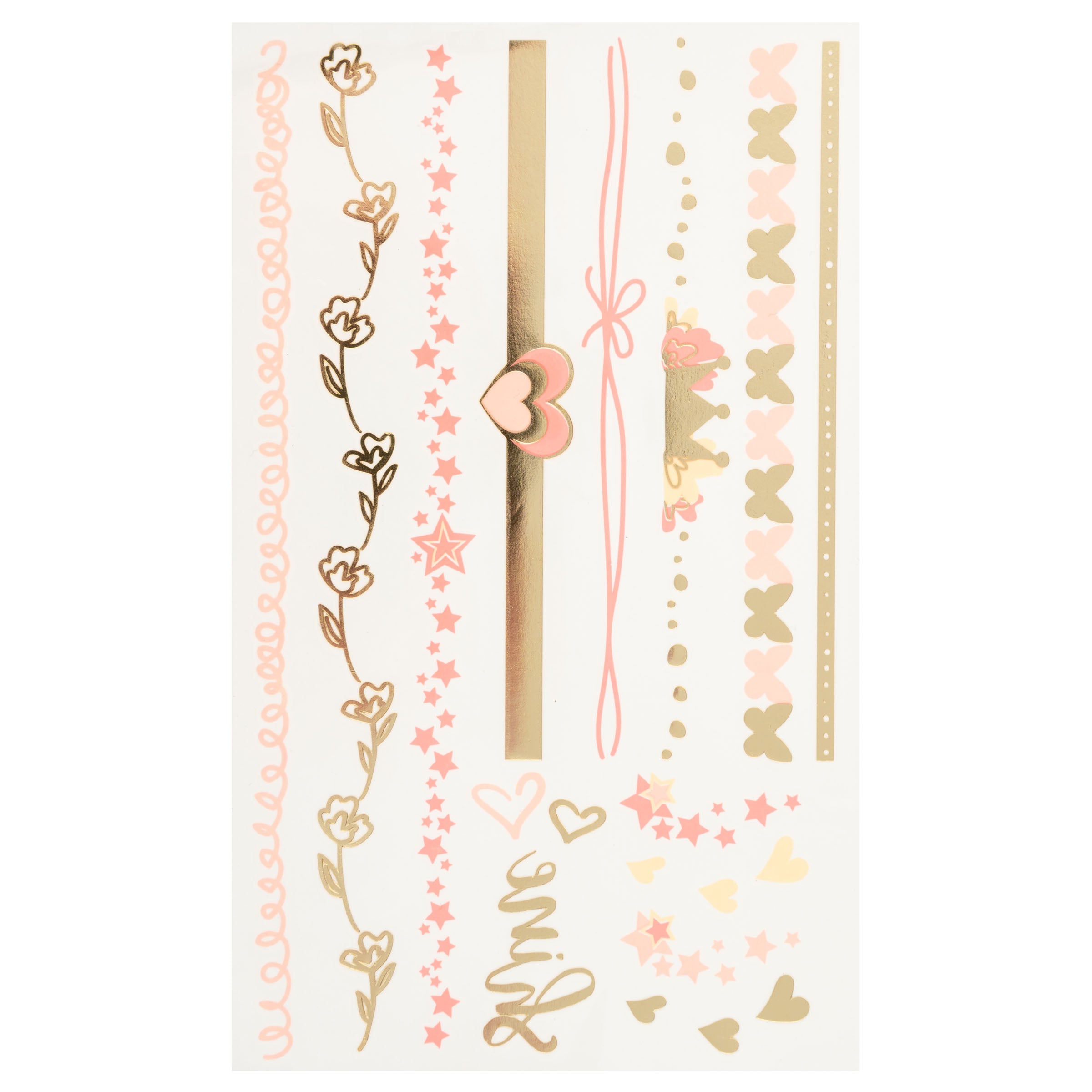 Stephen Joseph Temporary Tattoos – Metallic Butterflies & Crowns