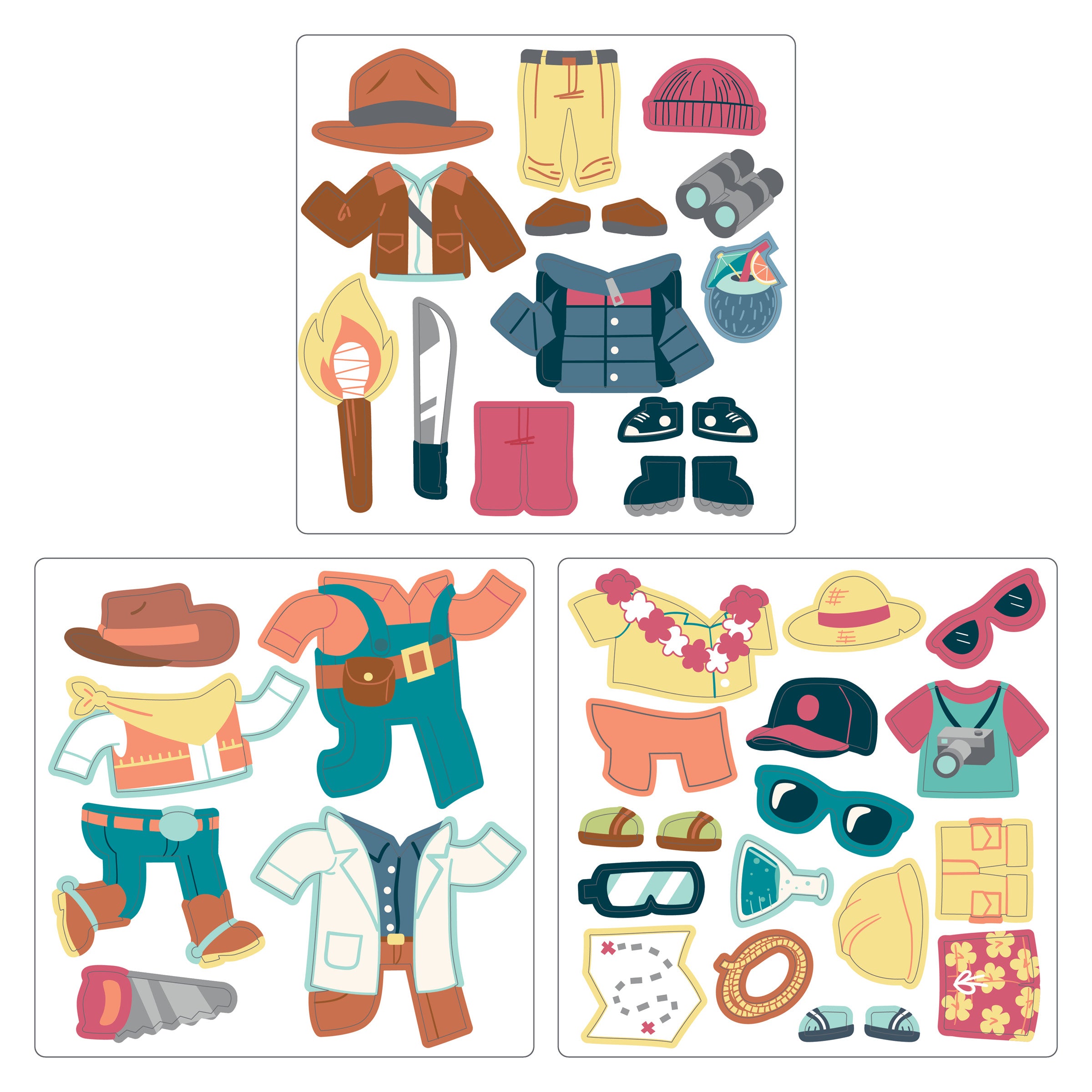 Stephen Joseph Travel Tin Magnetic Dress Up – Dino & Dog