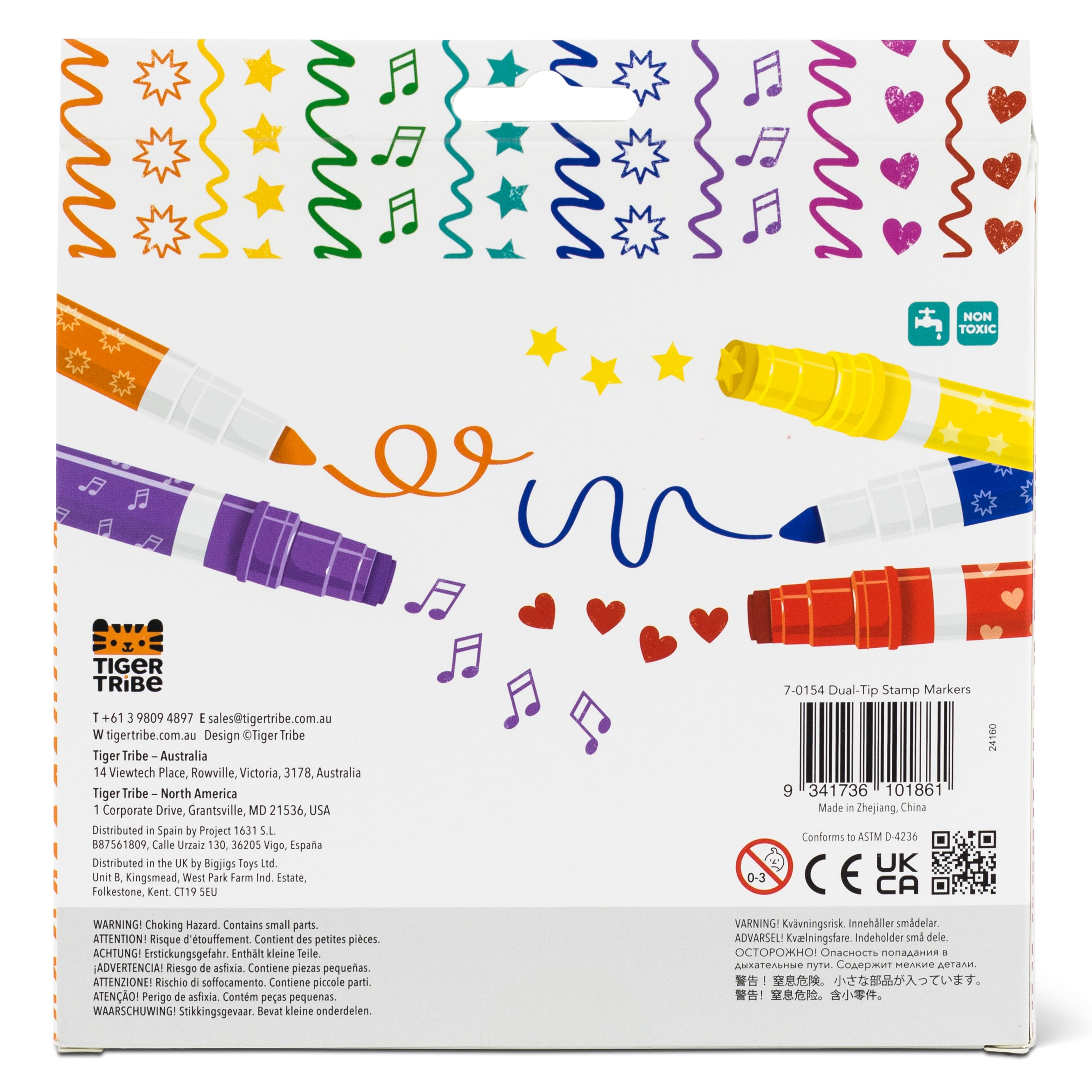 Tiger Tribe Dual-Tip Stamp Markers (Set of 8)