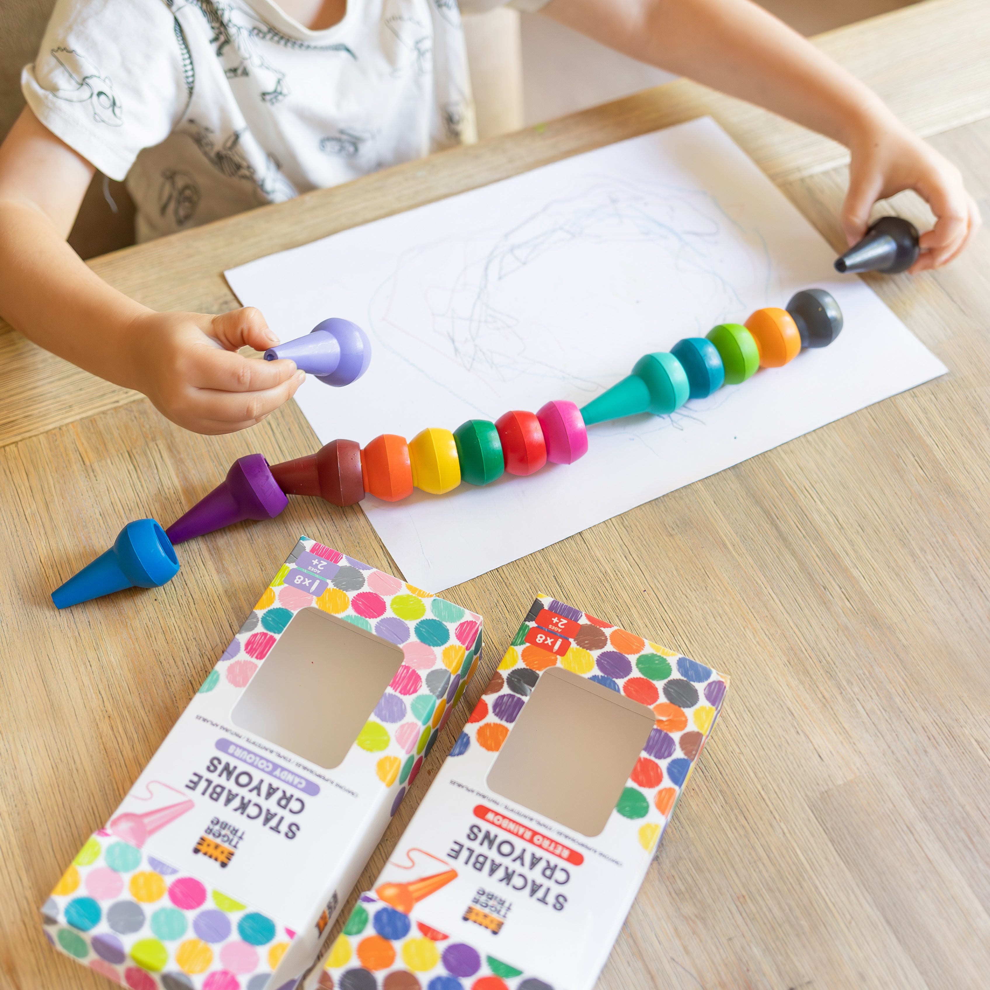 Tiger Tribe Stackable Crayons – Candy Colours (Set of 8)