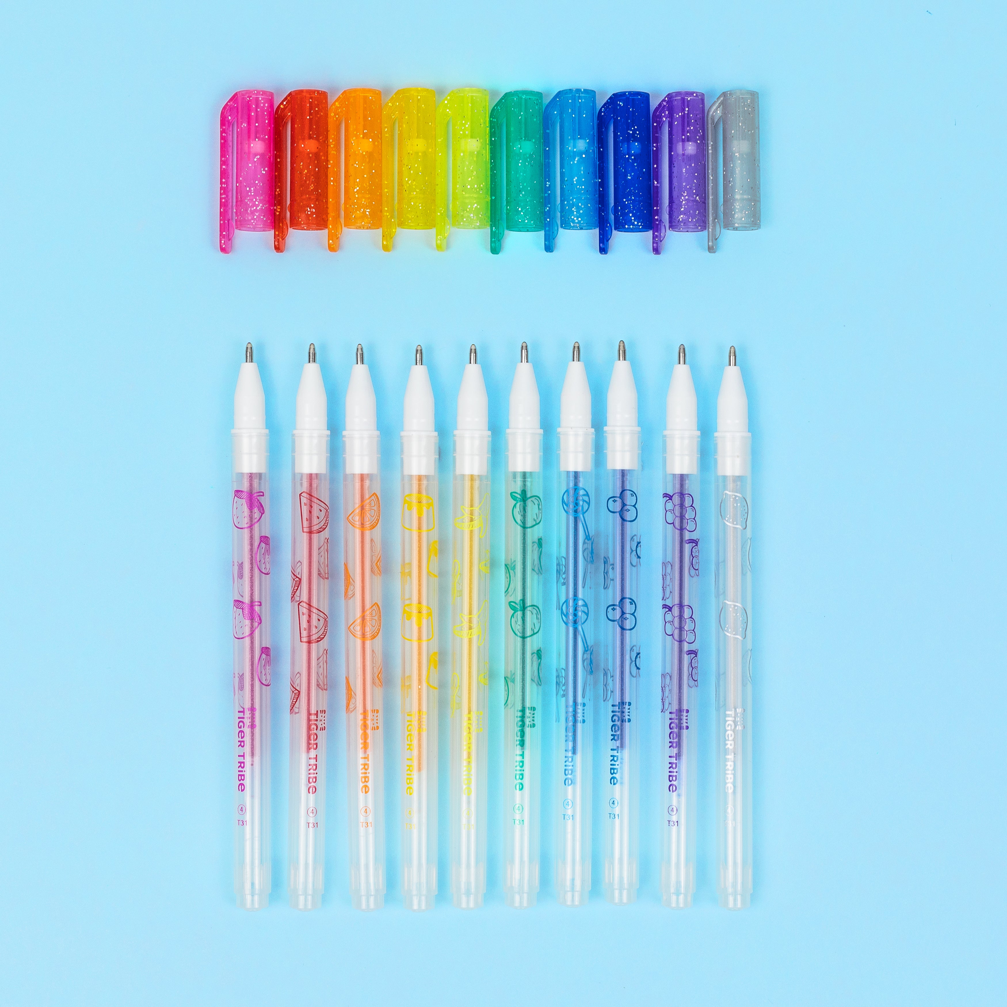 Tiger Tribe Shimmer Scented Gel Pens (Set of 10)