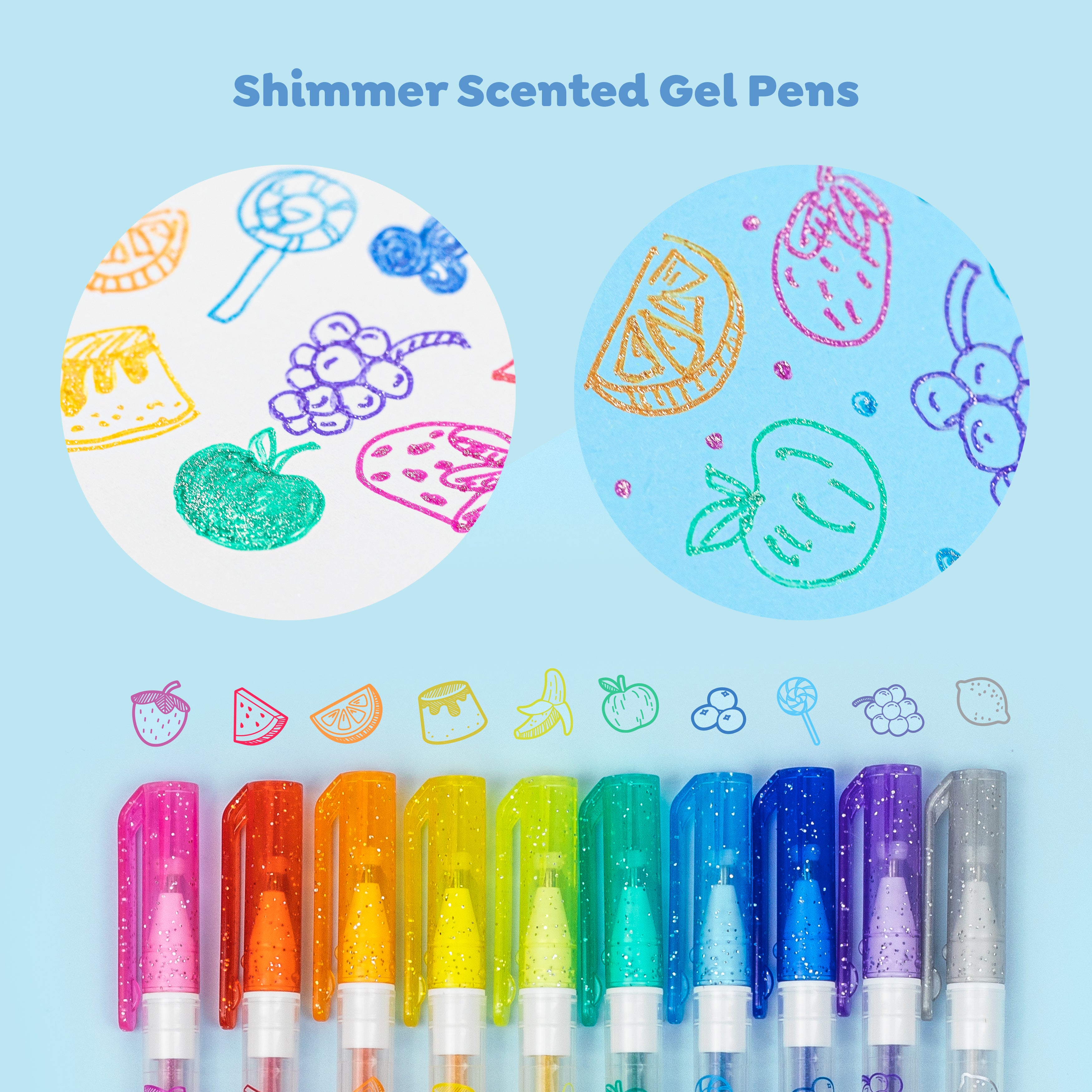 Tiger Tribe Shimmer Scented Gel Pens (Set of 10)
