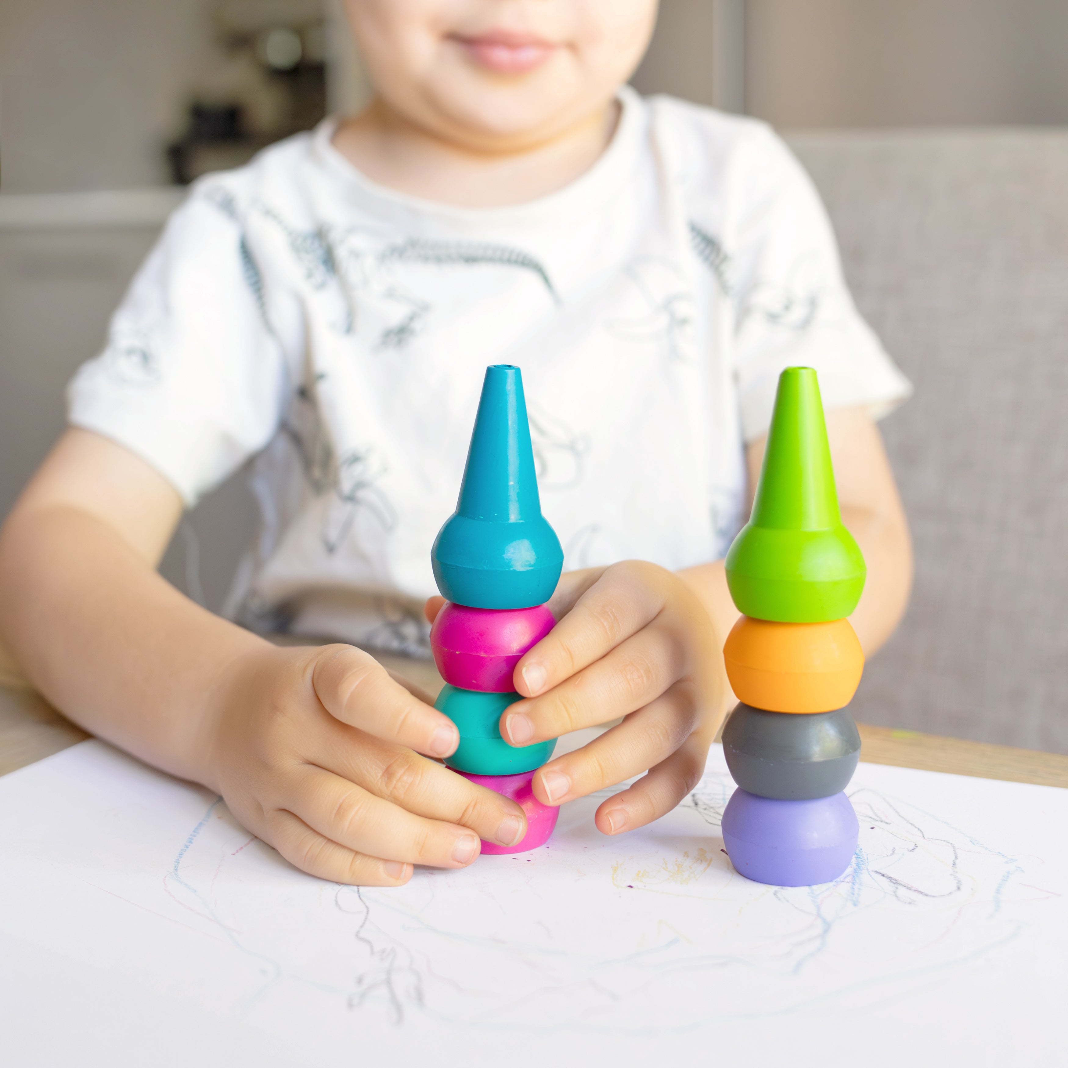 Tiger Tribe Stackable Crayons – Candy Colours (Set of 8)