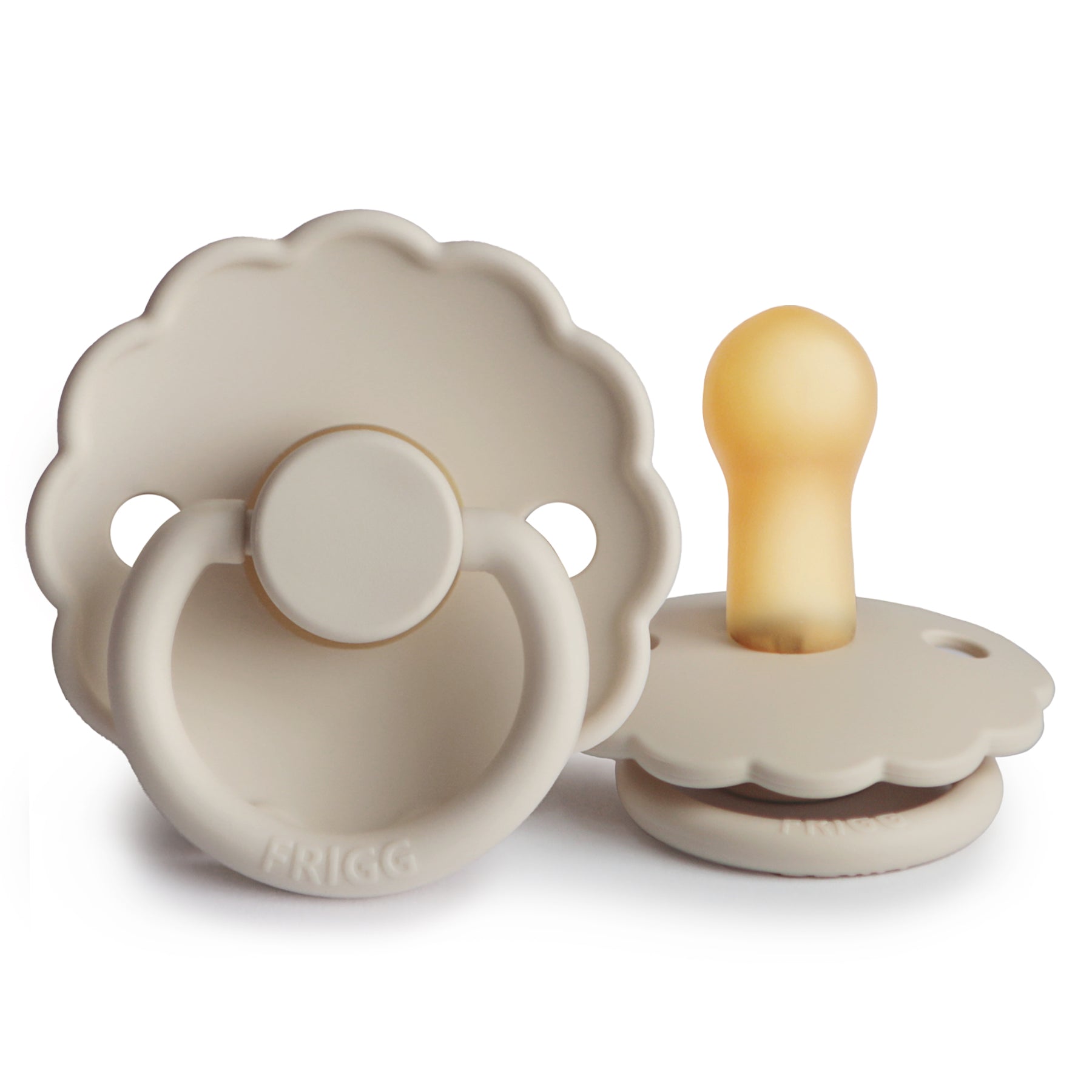 FRIGG Daisy Round Latex Pacifier – Sandstone