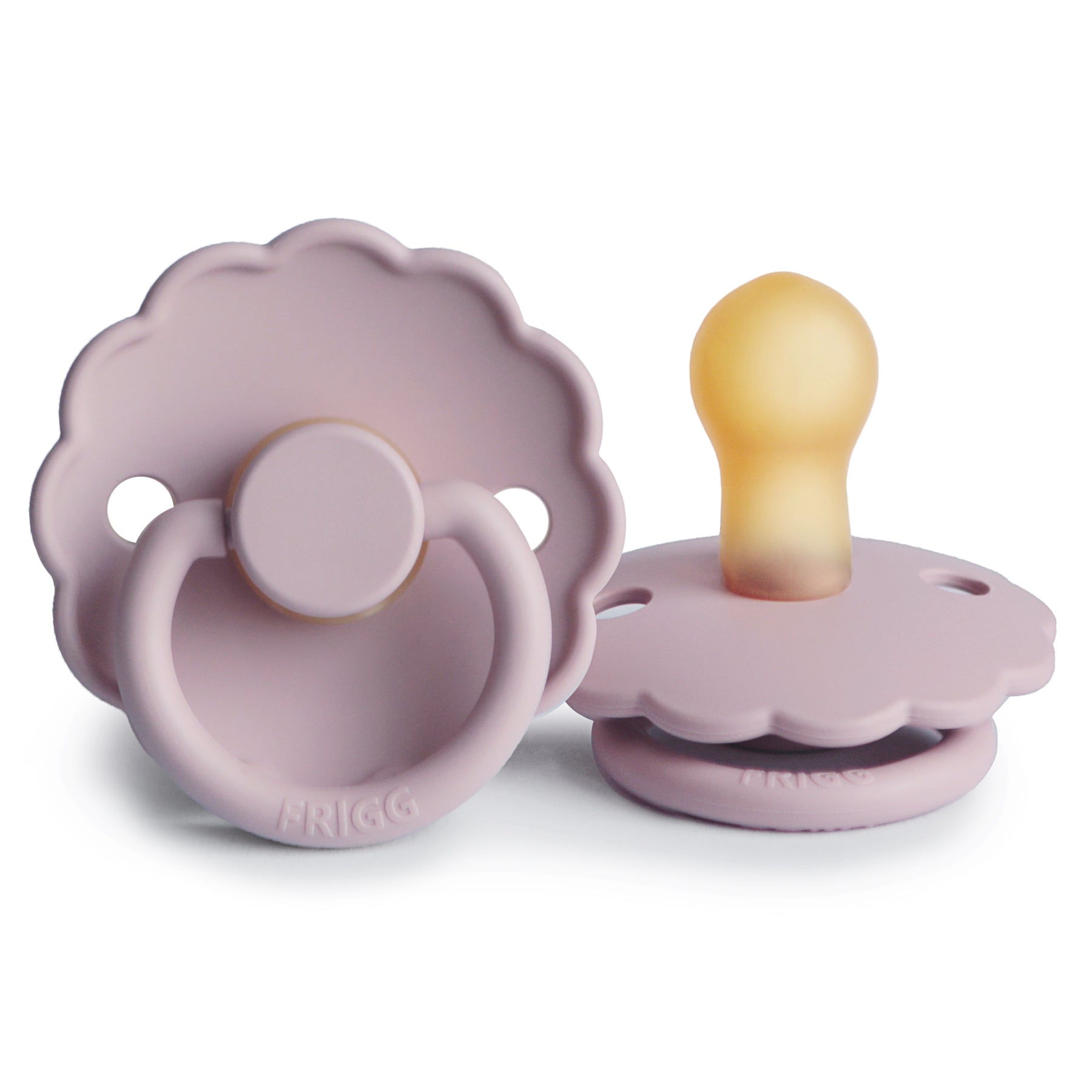 FRIGG Daisy Round Latex Pacifier – Soft Lilac