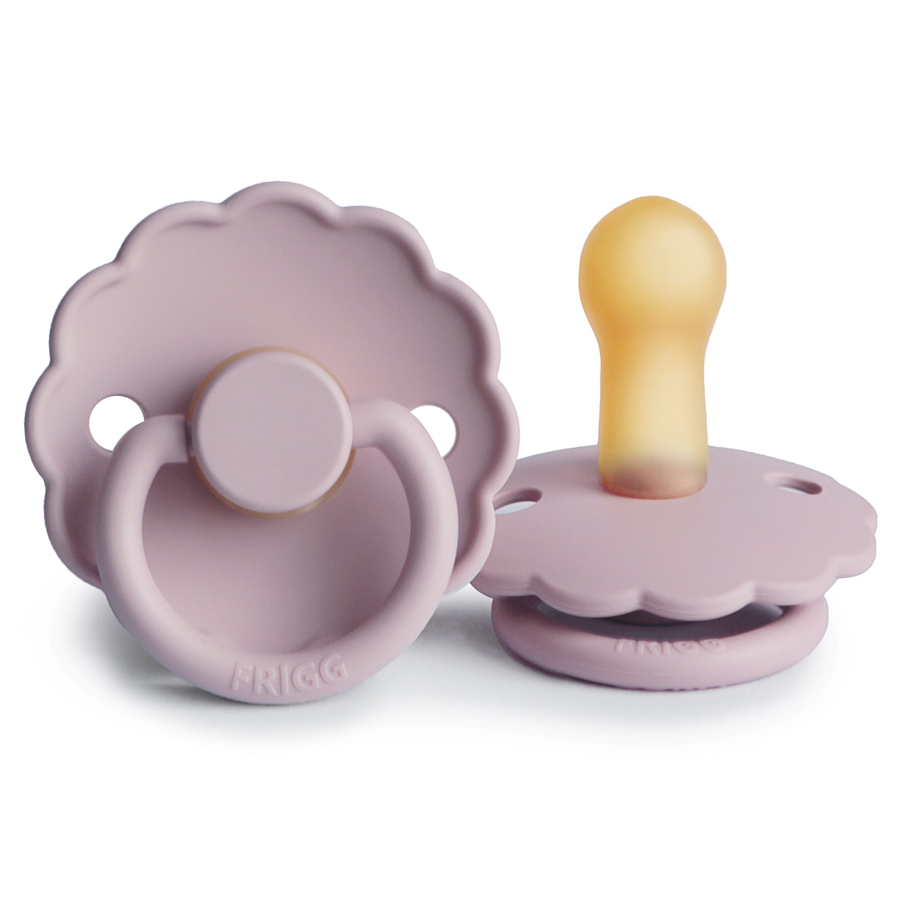 FRIGG Daisy Round Latex Pacifier – Soft Lilac