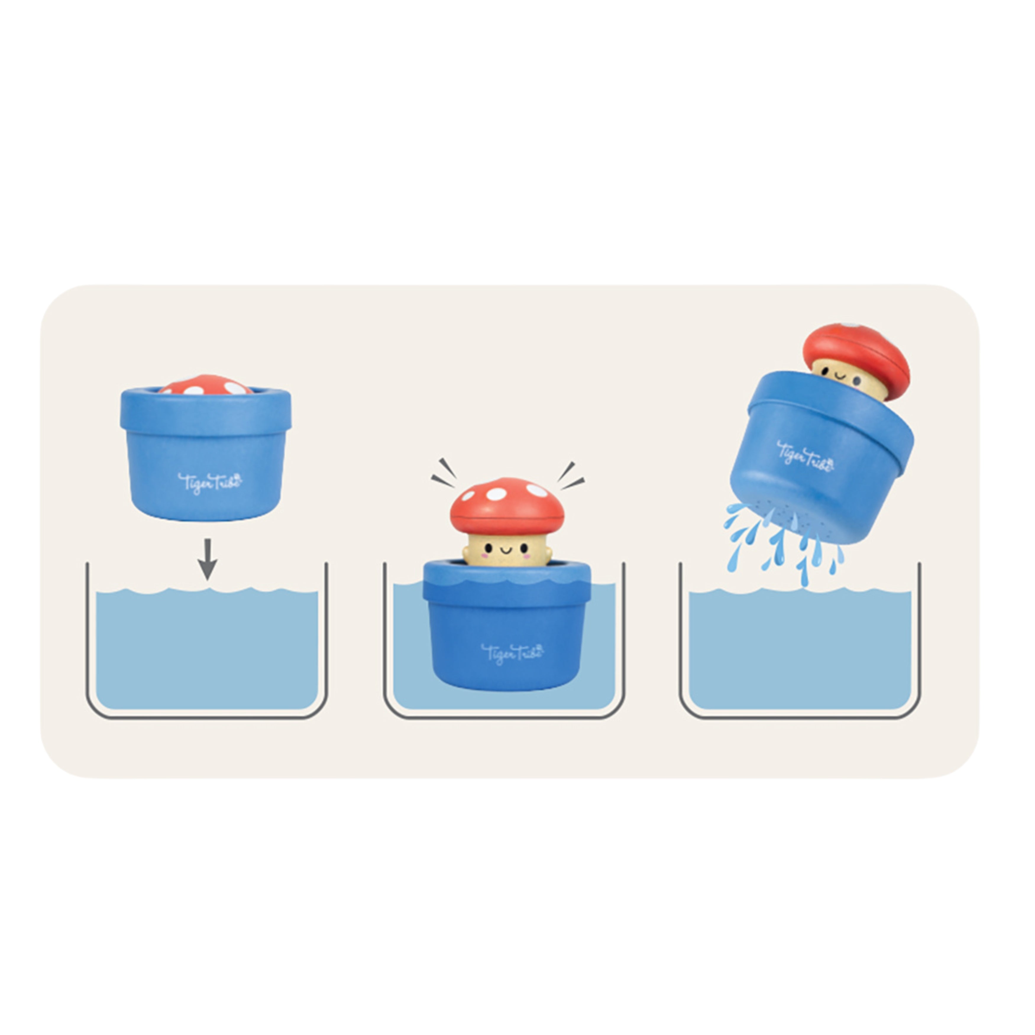 Tiger Tribe Bath Pop-Up – Mushroom