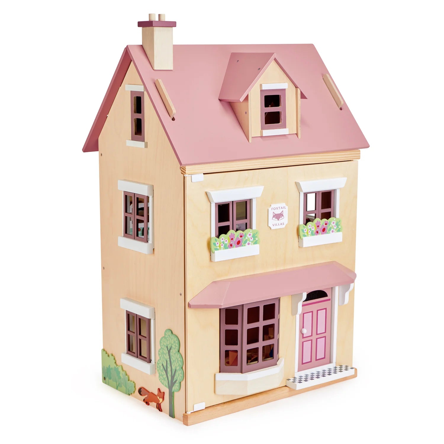 Tender Leaf Pink Foxtail Villa Dollhouse (includes furniture)