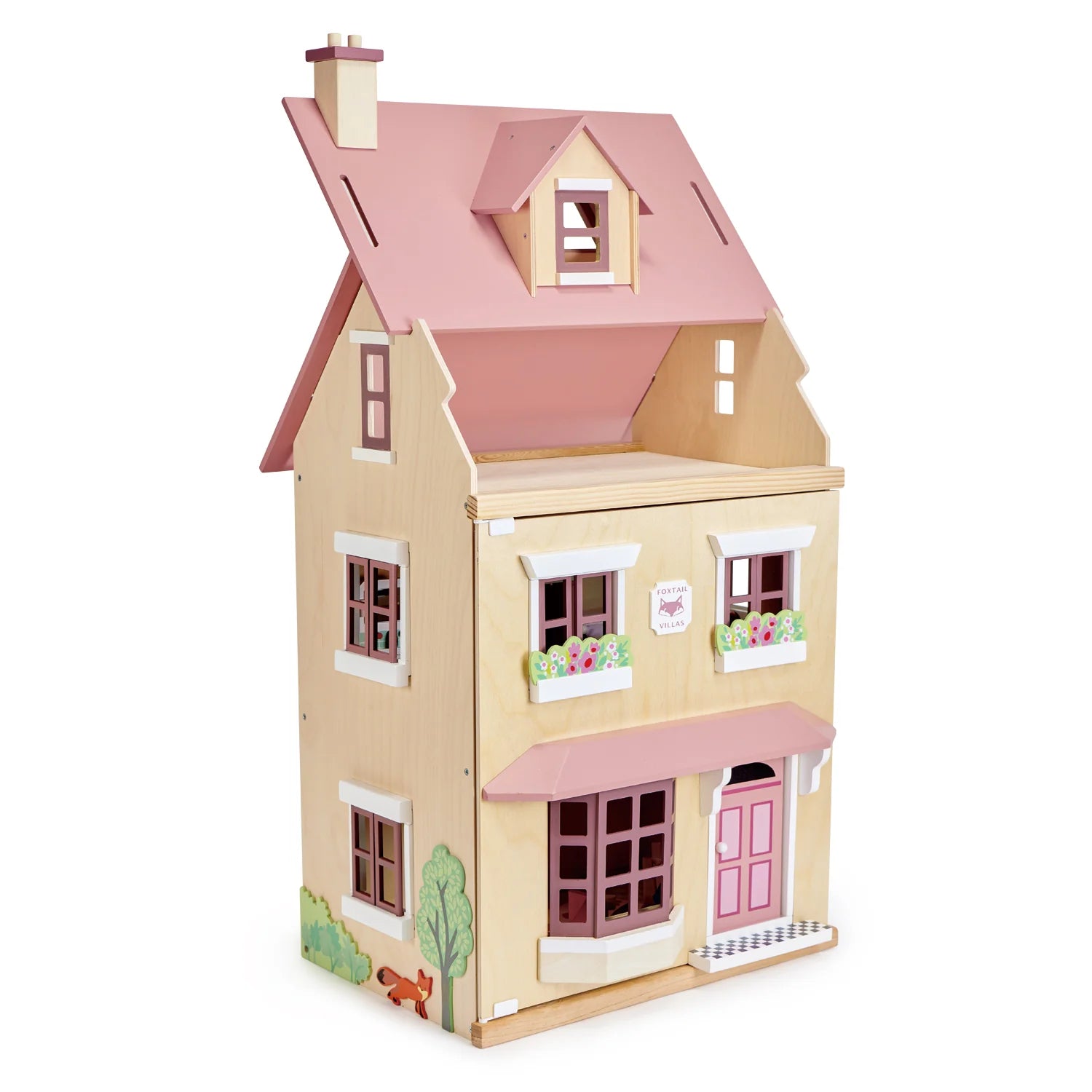 Tender Leaf Pink Foxtail Villa Dollhouse (includes furniture)