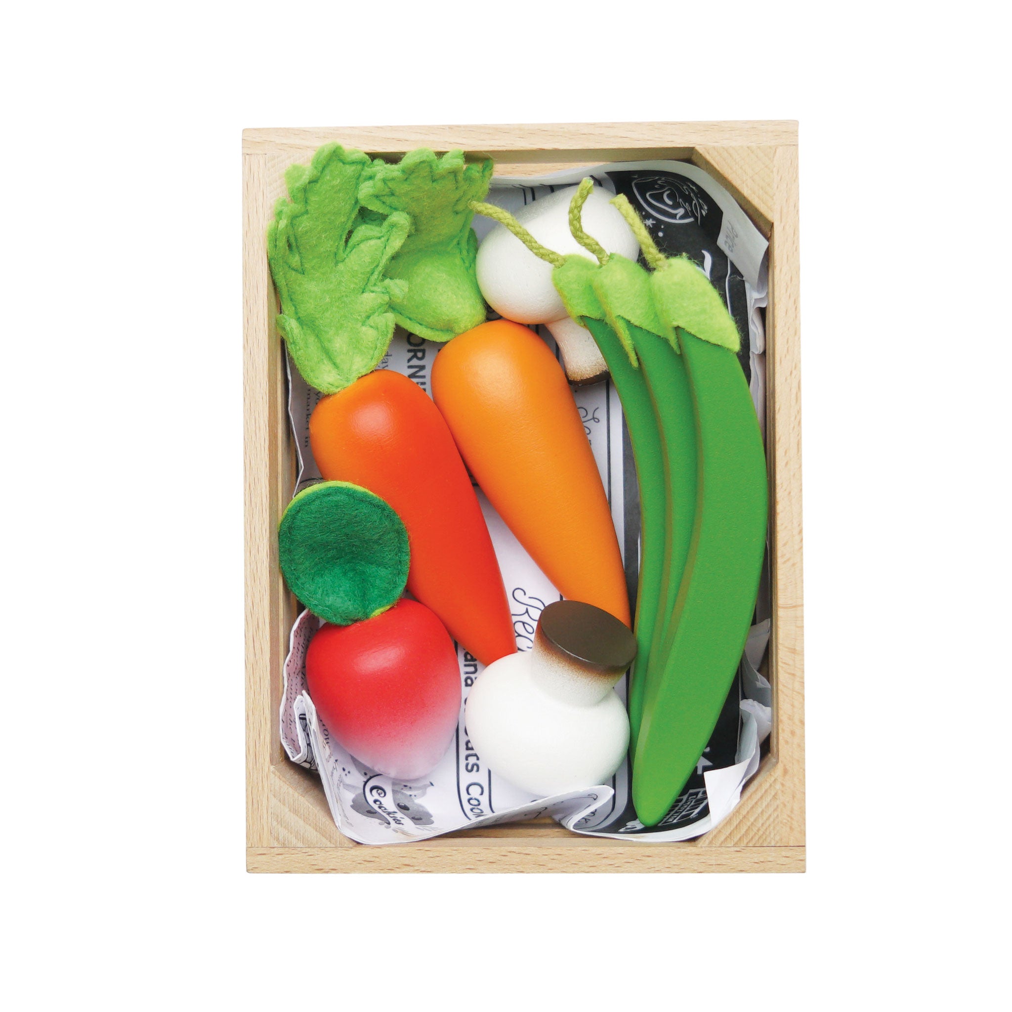 Le Toy Van Wooden Harvest Vegetables Market Crate