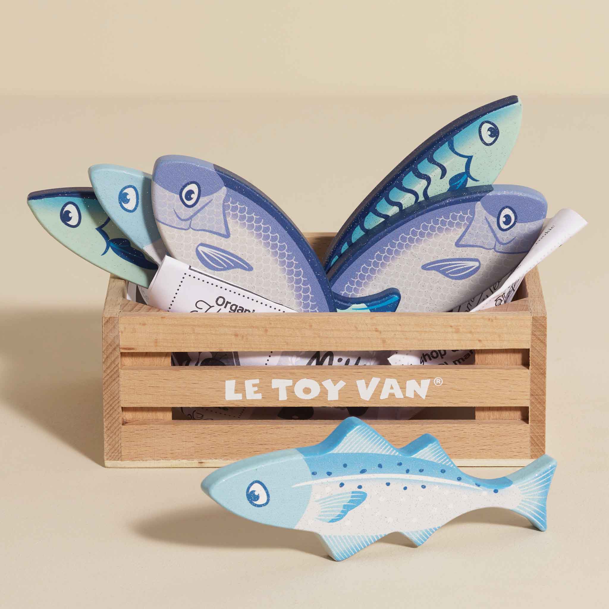 Le Toy Van Wooden Fish Market Crate