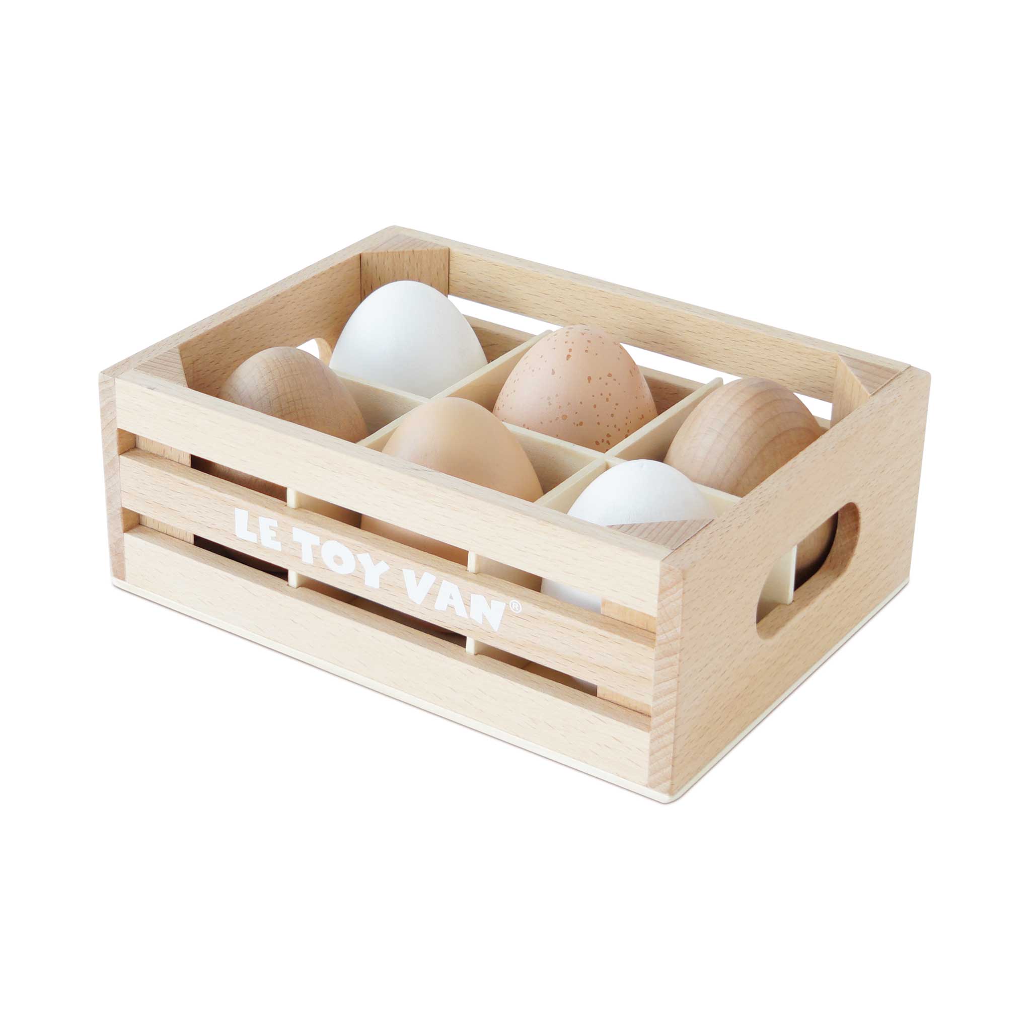 Le Toy Van Wooden Farm Eggs Market Crate