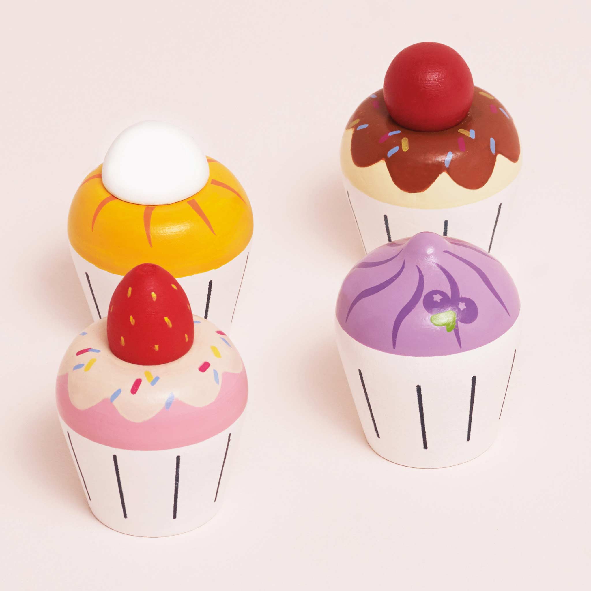 Le Toy Van Wooden Cupcake Play Food Set