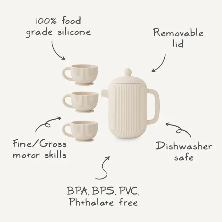 Mushie Silicone Tea Playset – Blush