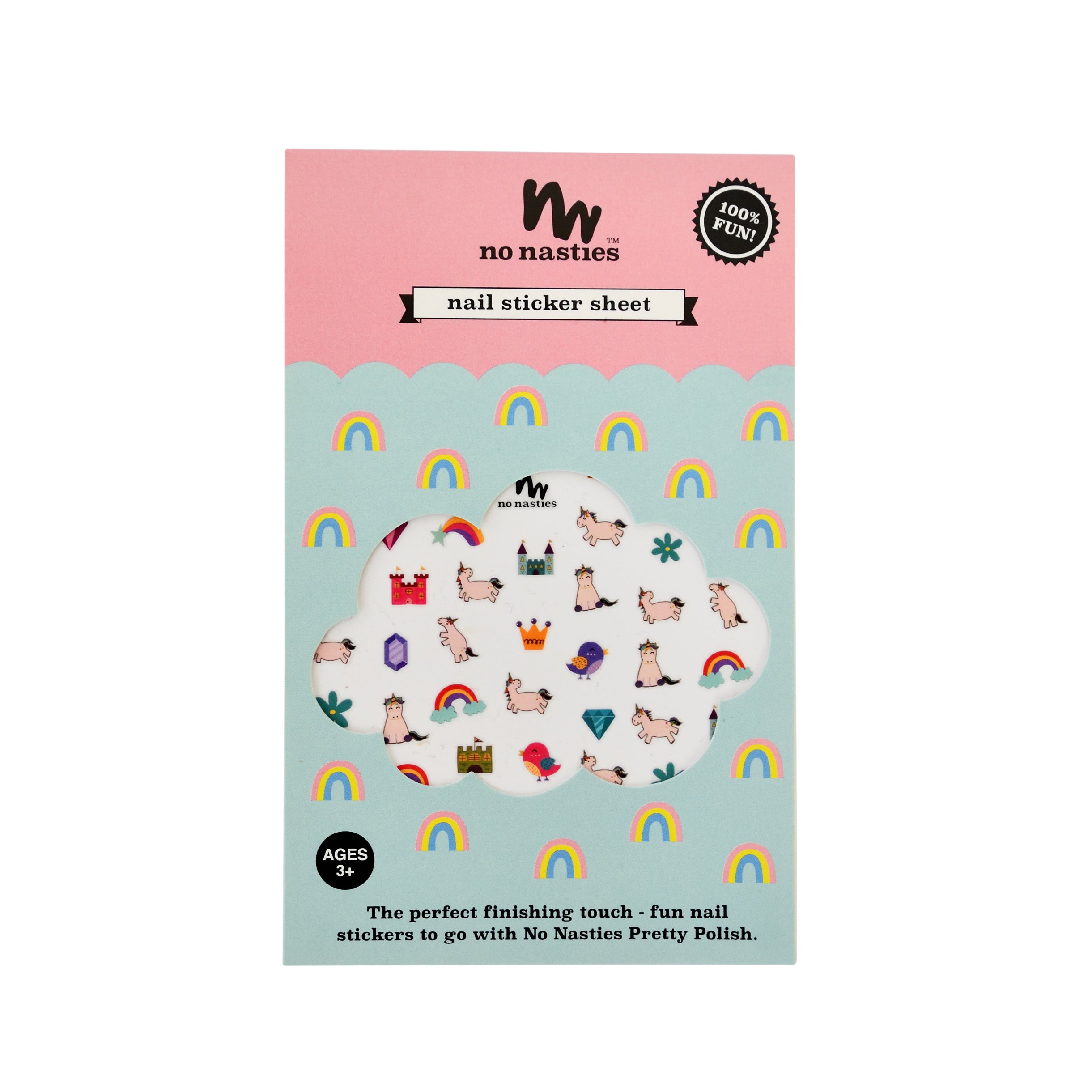 No Nasties Kids Nail Sticker Sheet – Unicorn