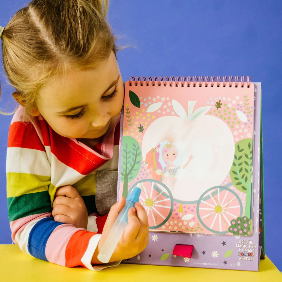 Floss & Rock Magic Colour Changing Water Card Easel & Pen – Fairy Tale