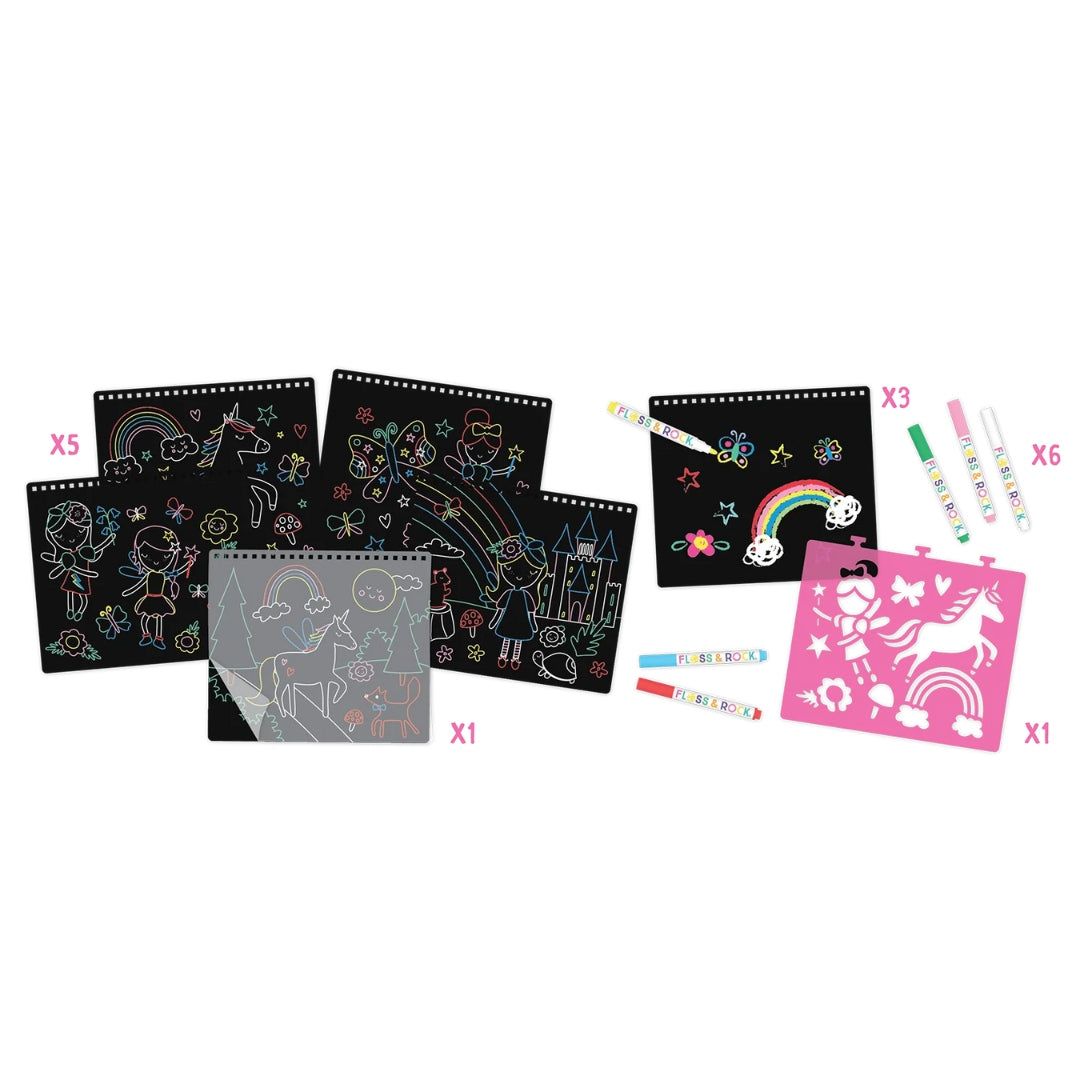Floss & Rock Chalkboard Sketchbook – Rainbow Fairy