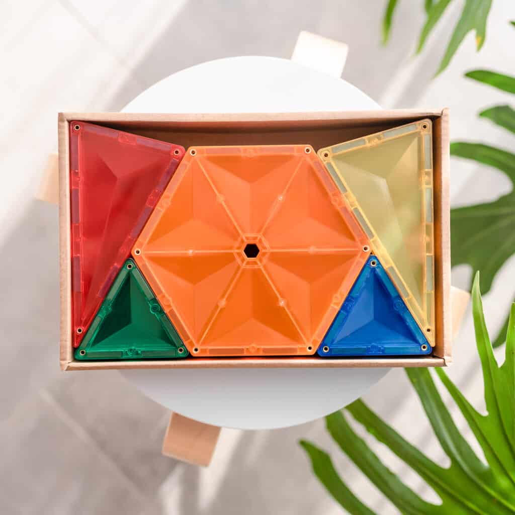Connetix Tiles Magnetic Building Tiles Rainbow Geometry Pack – 30 Piece