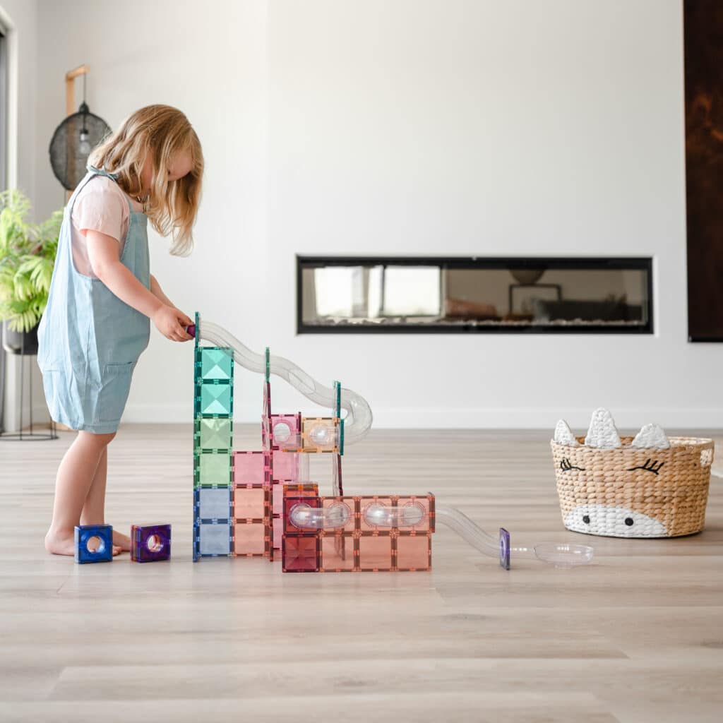Connetix Tiles Magnetic Building Tiles Pastel Ball Run Expansion Pack – 80 Piece