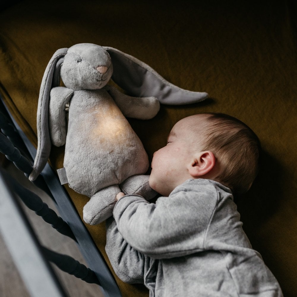 Moonie® Organic Humming Bunny with Lamp – Grey