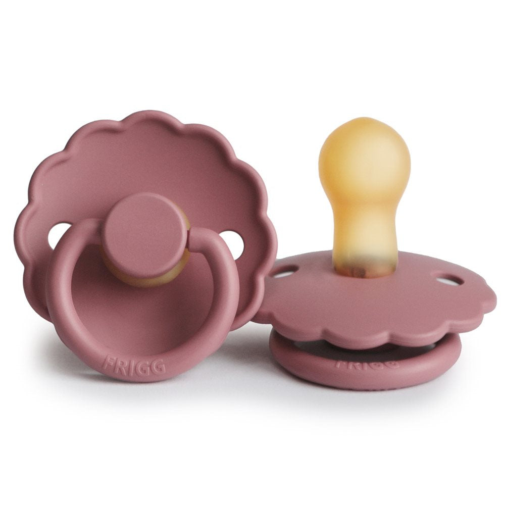 FRIGG Daisy Round Latex Pacifier – Cedar