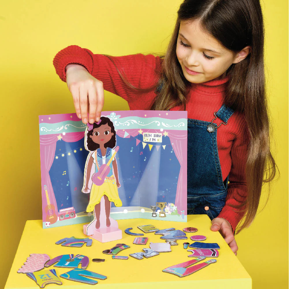 Floss & Rock Wooden Magnetic Dress Up Doll – Zoey