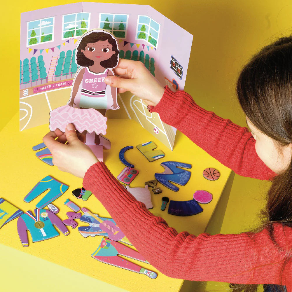 Floss & Rock Wooden Magnetic Dress Up Doll – Zoey
