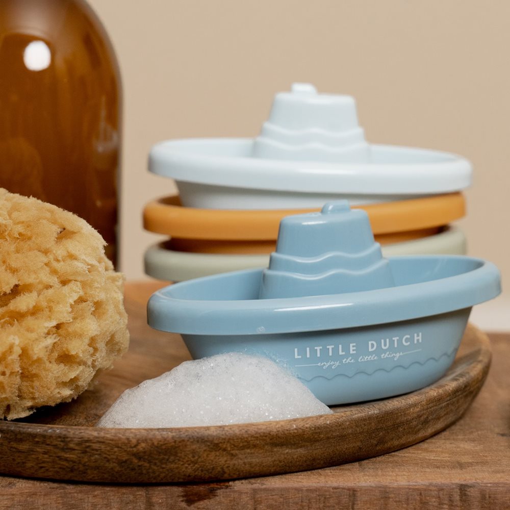 Little Dutch Stacking Bath Boats – Blue