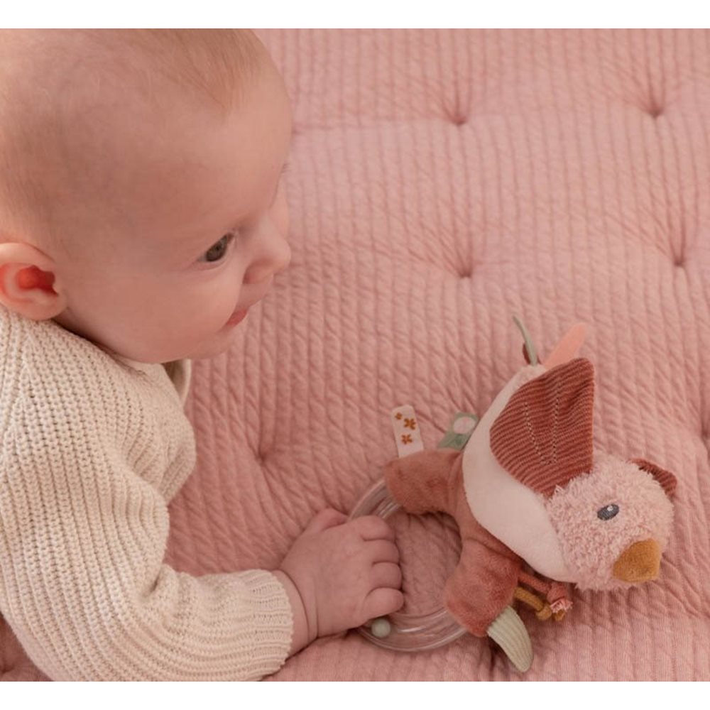 Little Dutch Bird Ring Rattle – Flowers & Butterflies