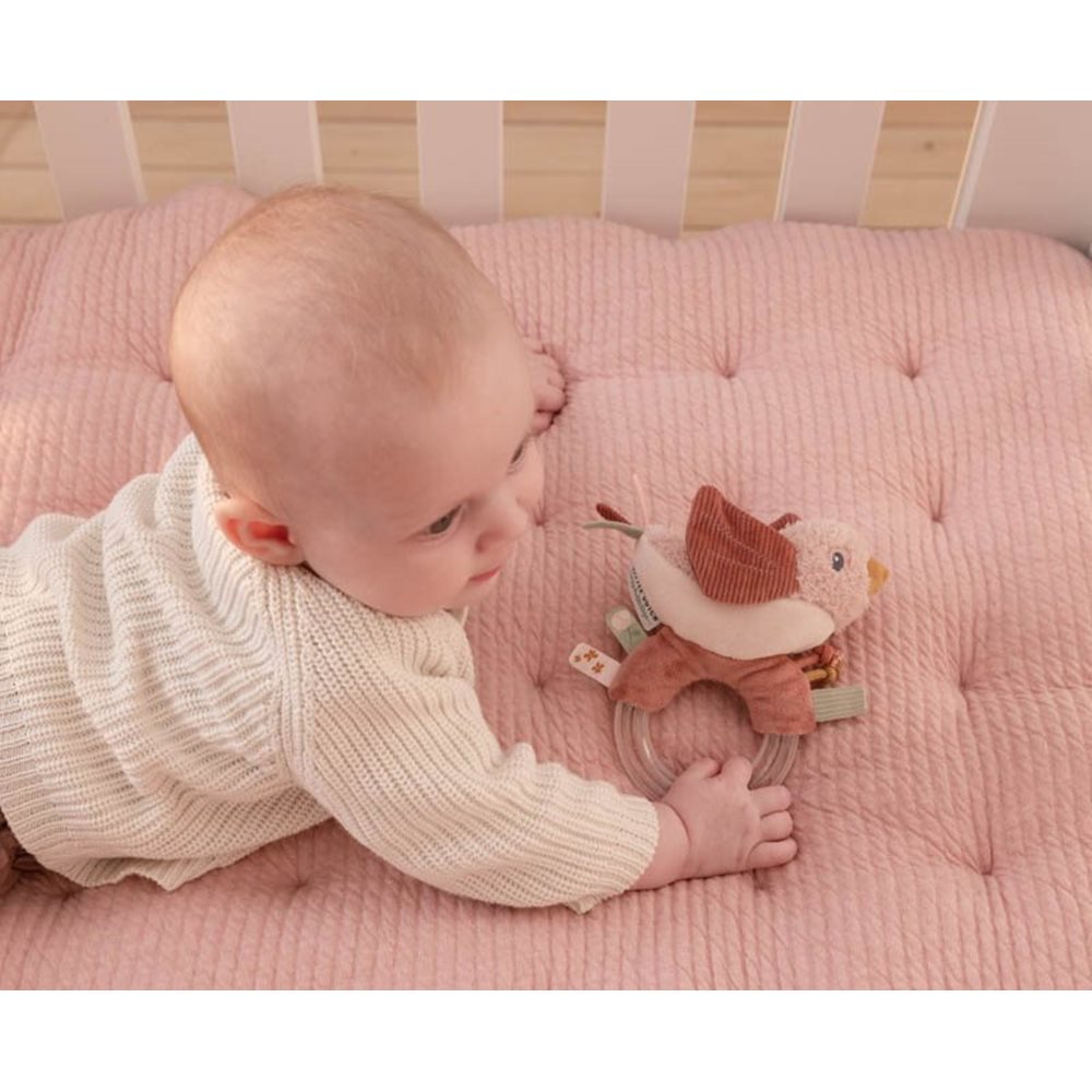Little Dutch Bird Ring Rattle – Flowers & Butterflies