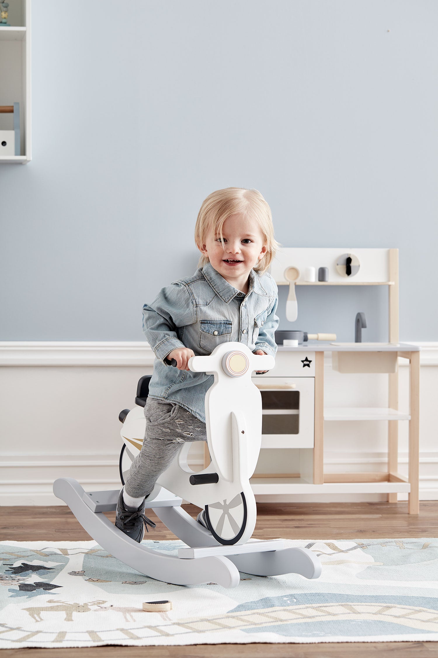 Kid’s Concept Rocking Scooter – White