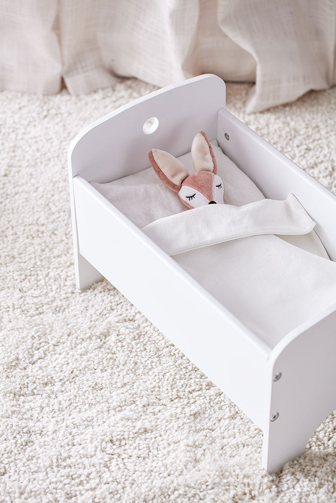 Kid’s Concept Kid’s Hub Doll Bed with Bed Set – White