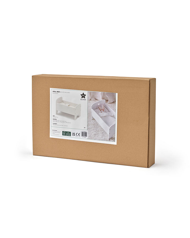Kid’s Concept Kid’s Hub Doll Bed with Bed Set – White