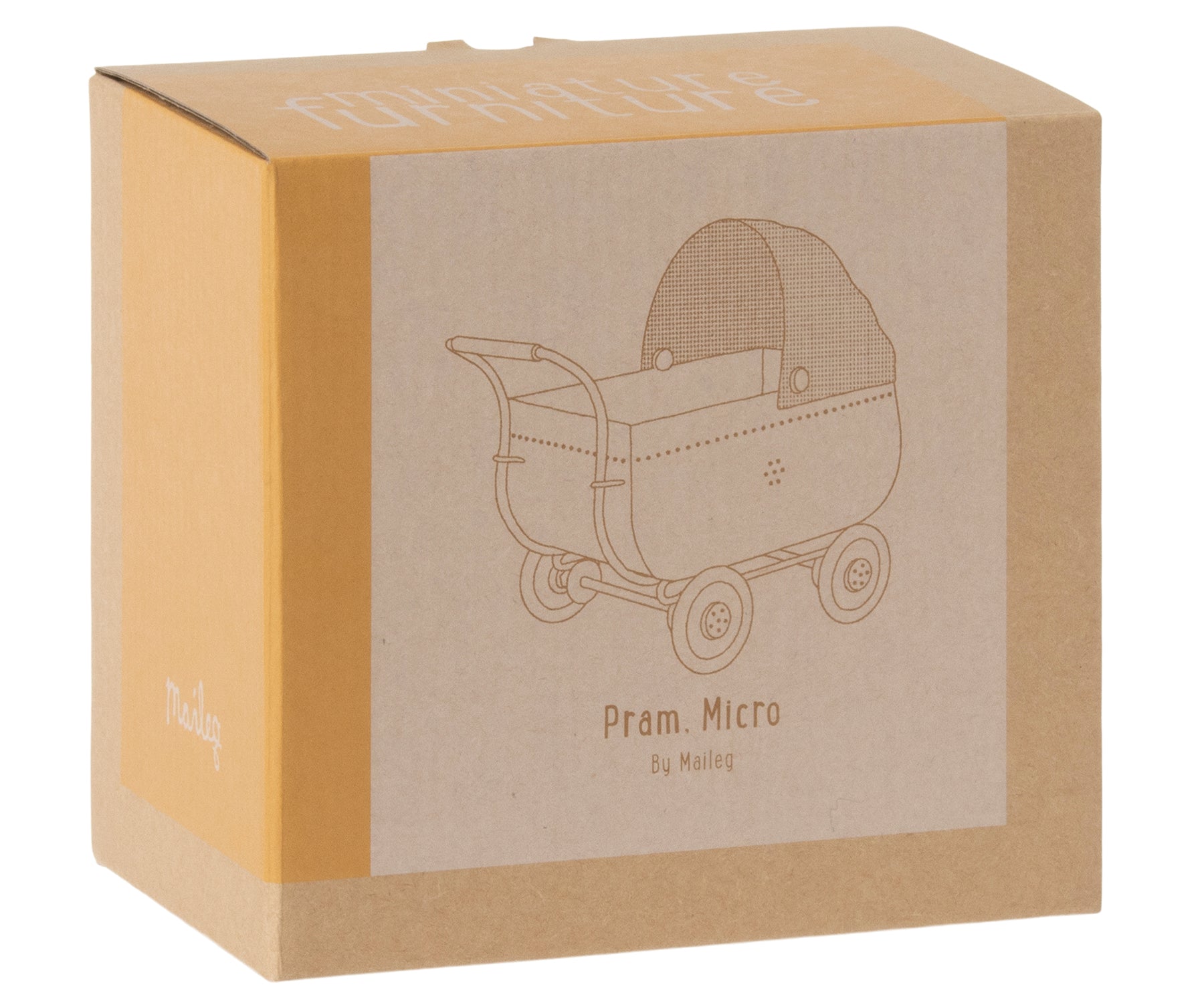 Maileg Miniature Pram – Yellow