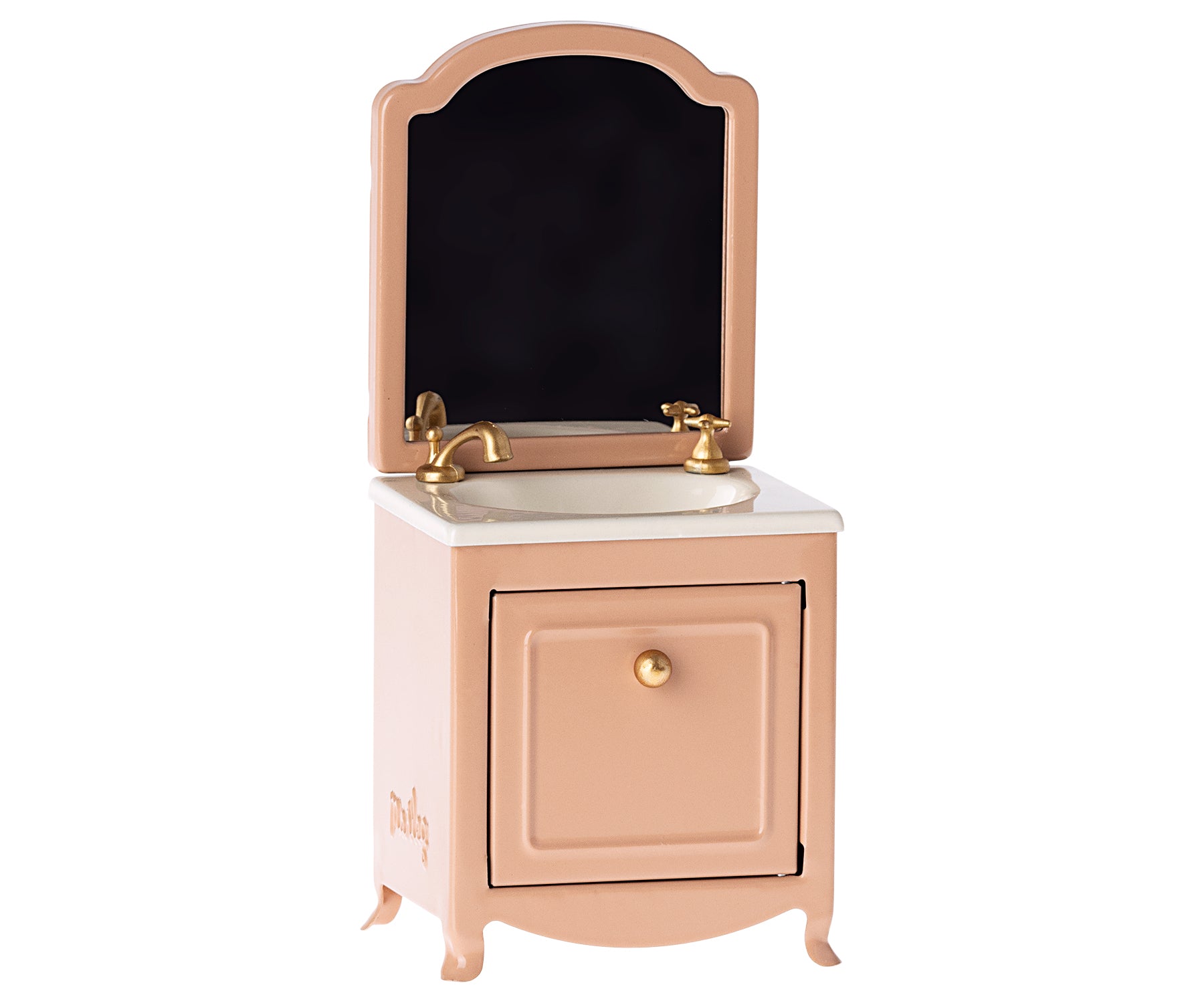 Maileg Miniature Mouse Sink Dresser with Mirror – Dark Powder