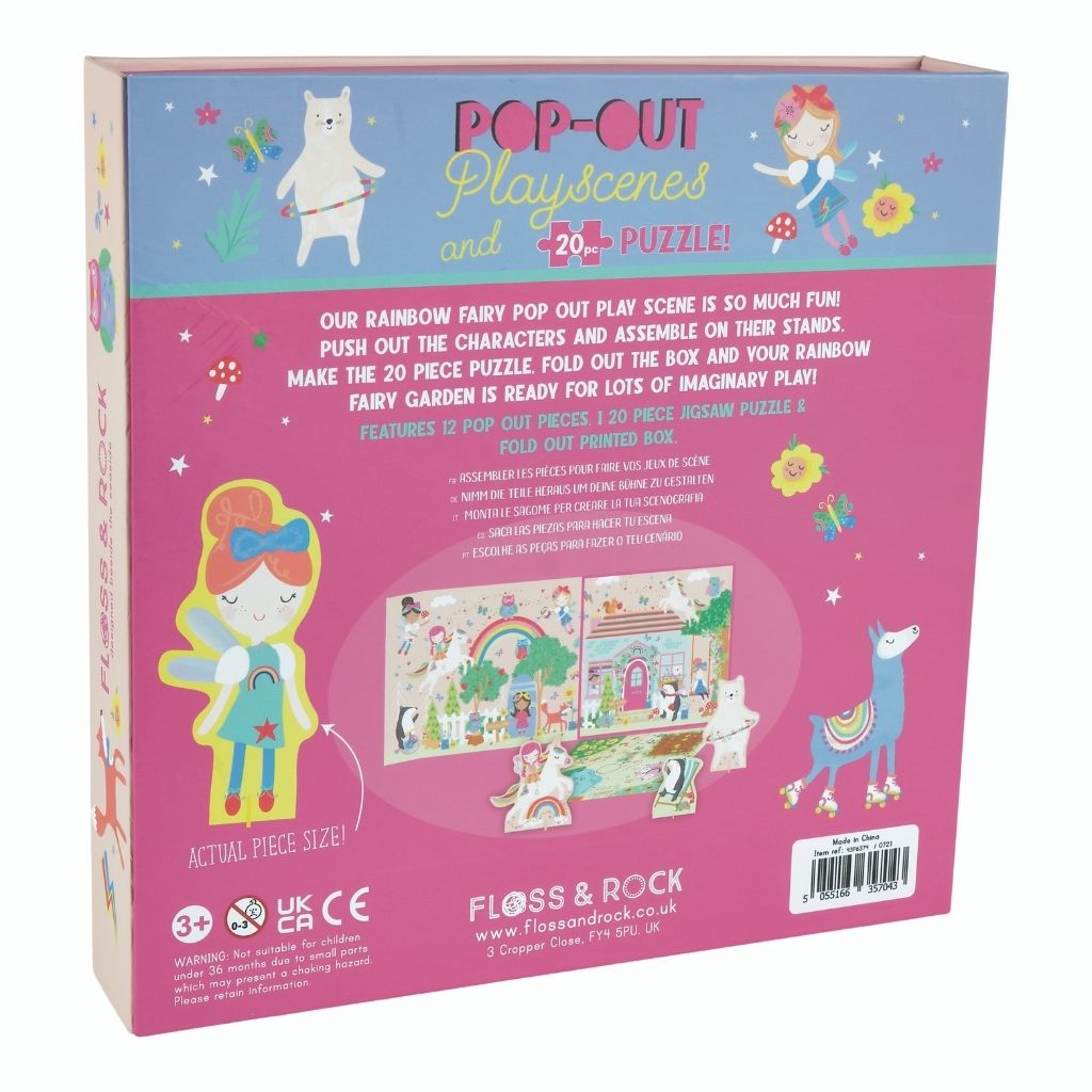 Floss & Rock Pop Out Play Scene with Puzzle – Rainbow Fairy